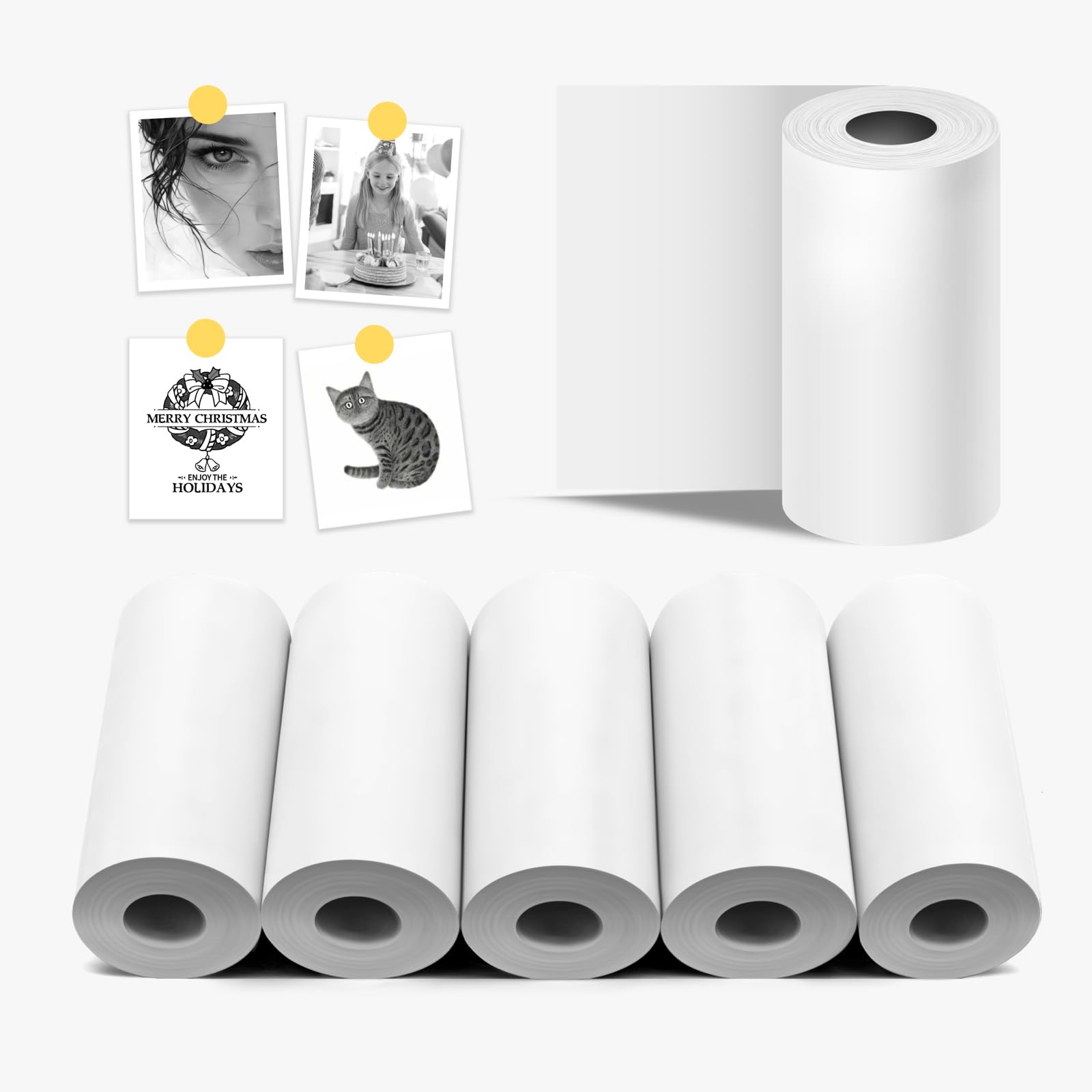Thermal printing Paper P01 5 Rolls for Most Instant Print Cameras, DIY, graph…