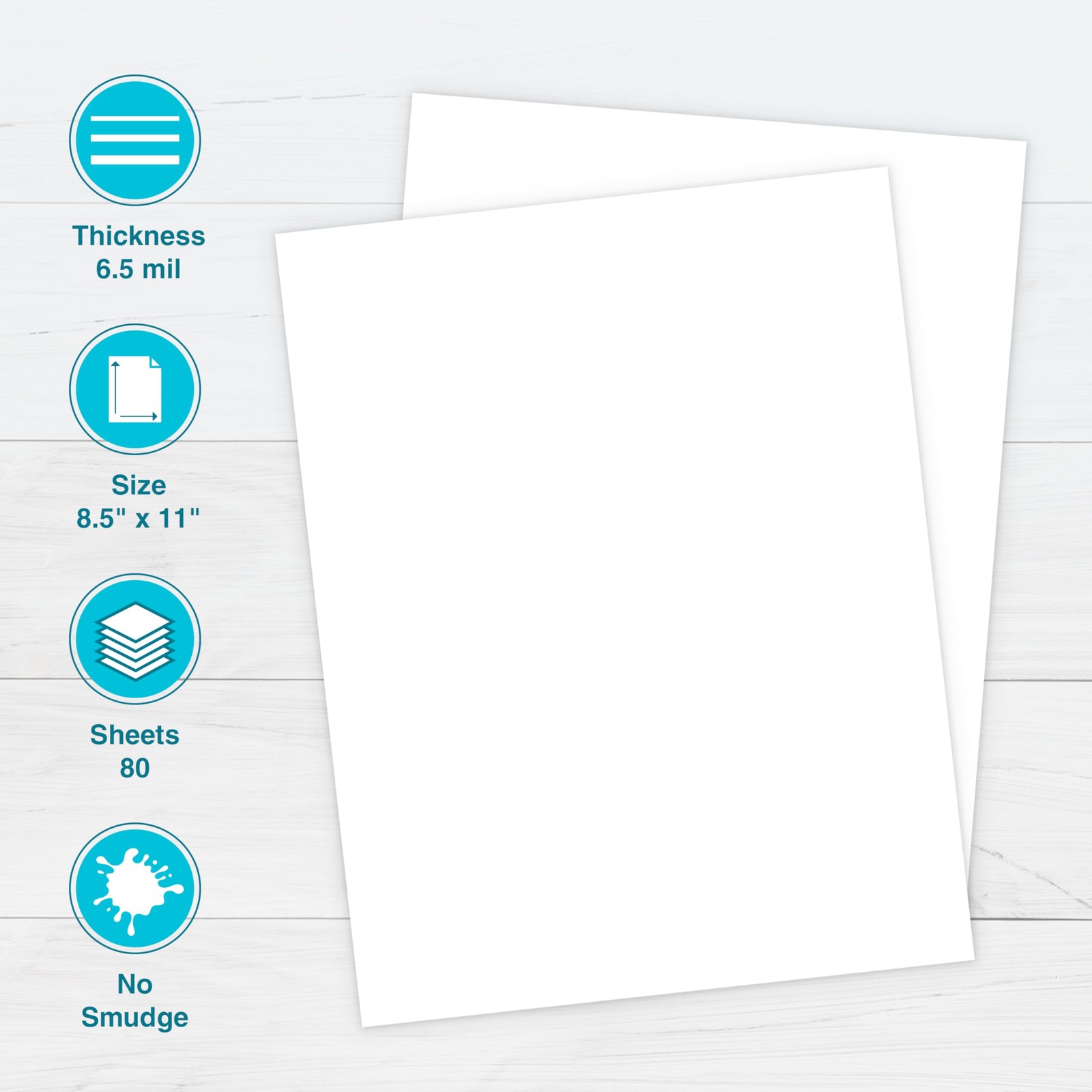 Double Sided Matte 6.5 Mil Instant Dry Inkjet Photo Paper 8.5×11 80 Sh