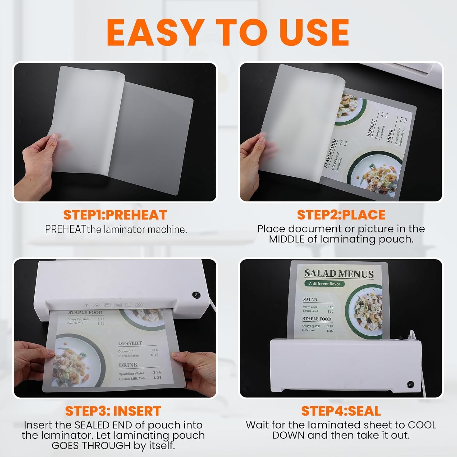 Matte Laminating Sheets,100 Pack 9 x 11.5 Inches,3 Mil Thick,Ultra Clear with