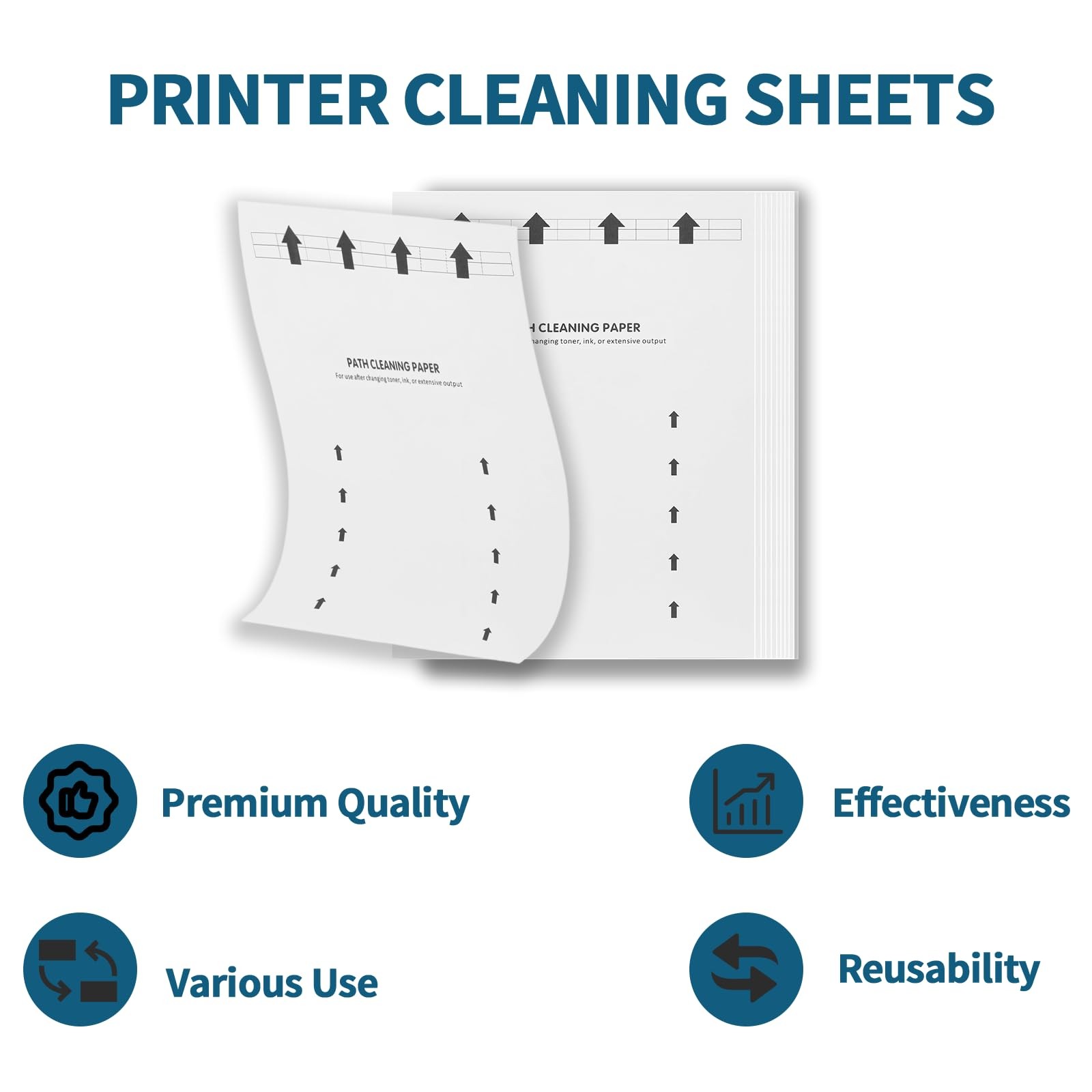 Printer Cleaning Sheets 15-Pack【Removes Ink, Dust, Dirt & Debris】8.5 x 11 Inc…