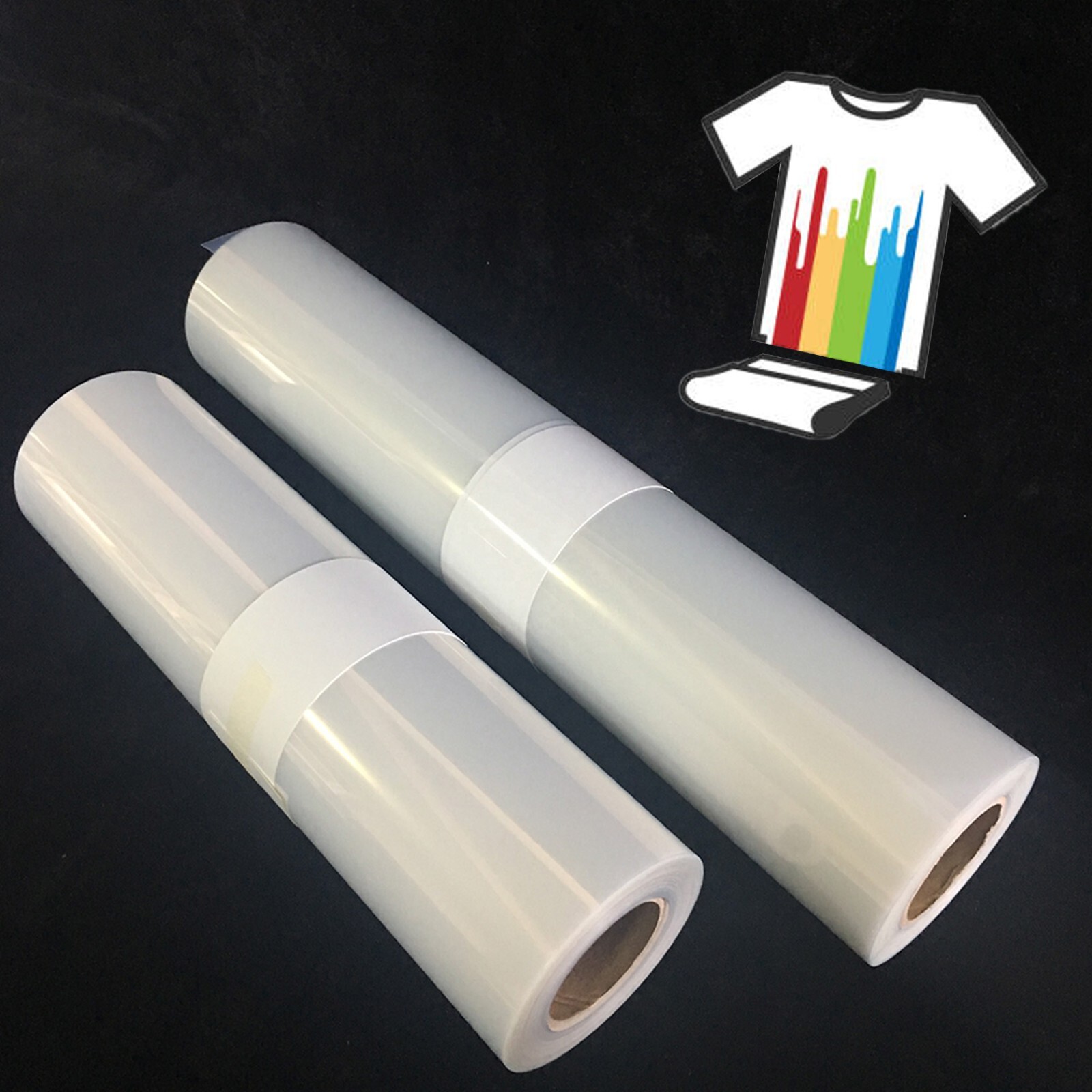 13″ X 100’，2 rolls，Waterproof Quick Dry Milky Inkjet Screen Printing Film