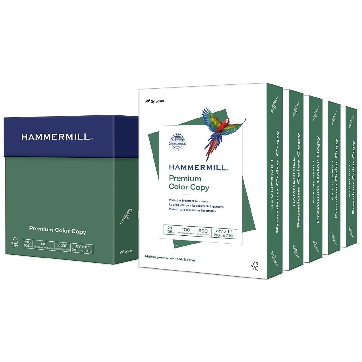 28 lb Color Copy Paper, 2500 Sheets, 100 Bright – Jam-Free & Sustainable
