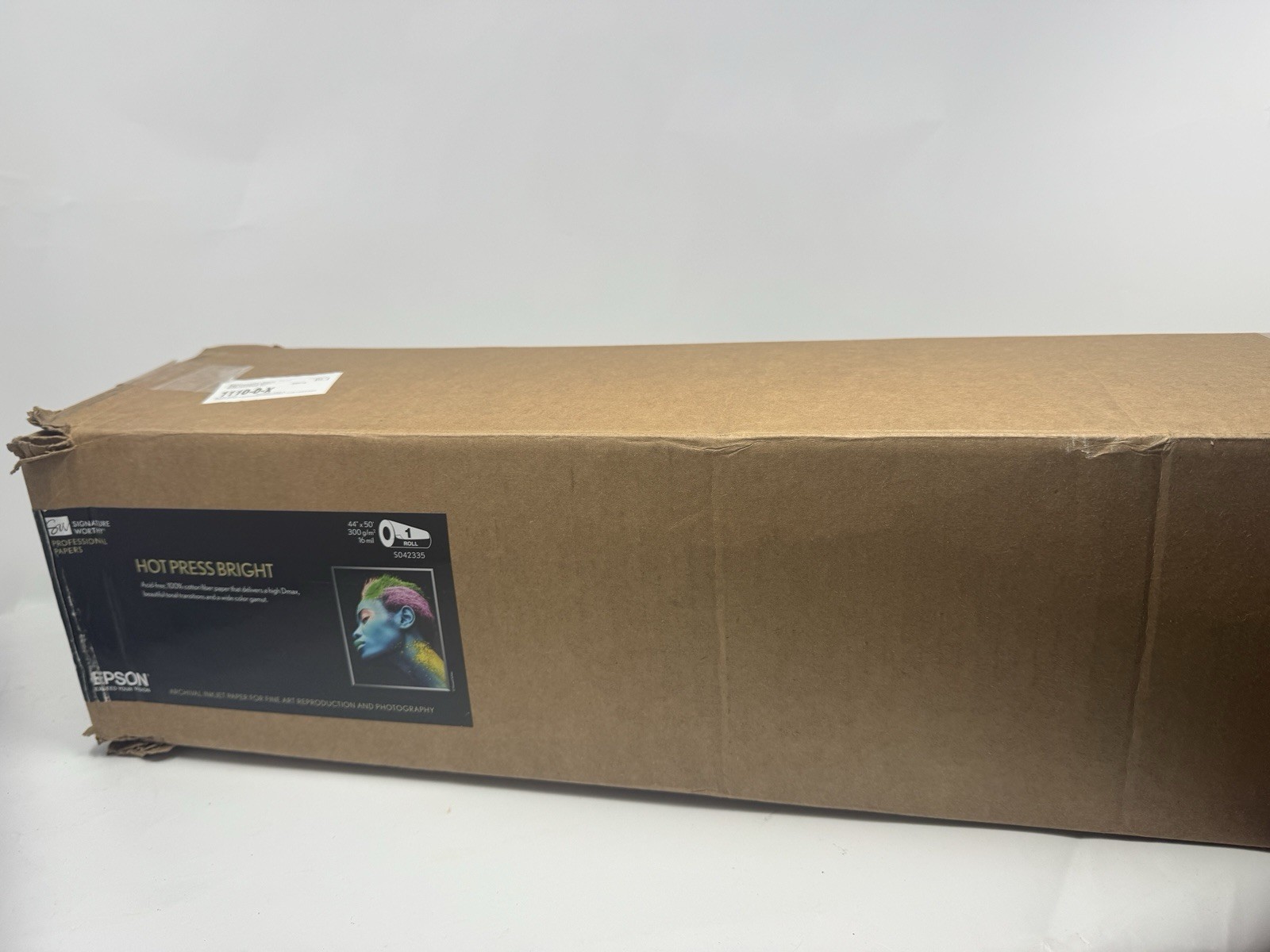 Epson Hot Press Bright Archival Inkjet Paper (44″ x 50′ Roll)- slightly unfurled
