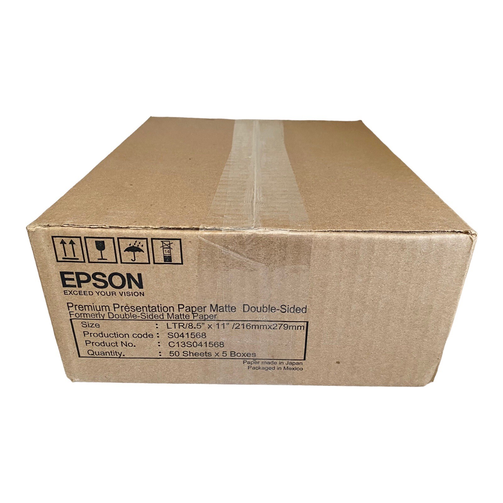 (5) Epson Premium Presentation Paper Matte Double Sided 50 Sheets Bright White