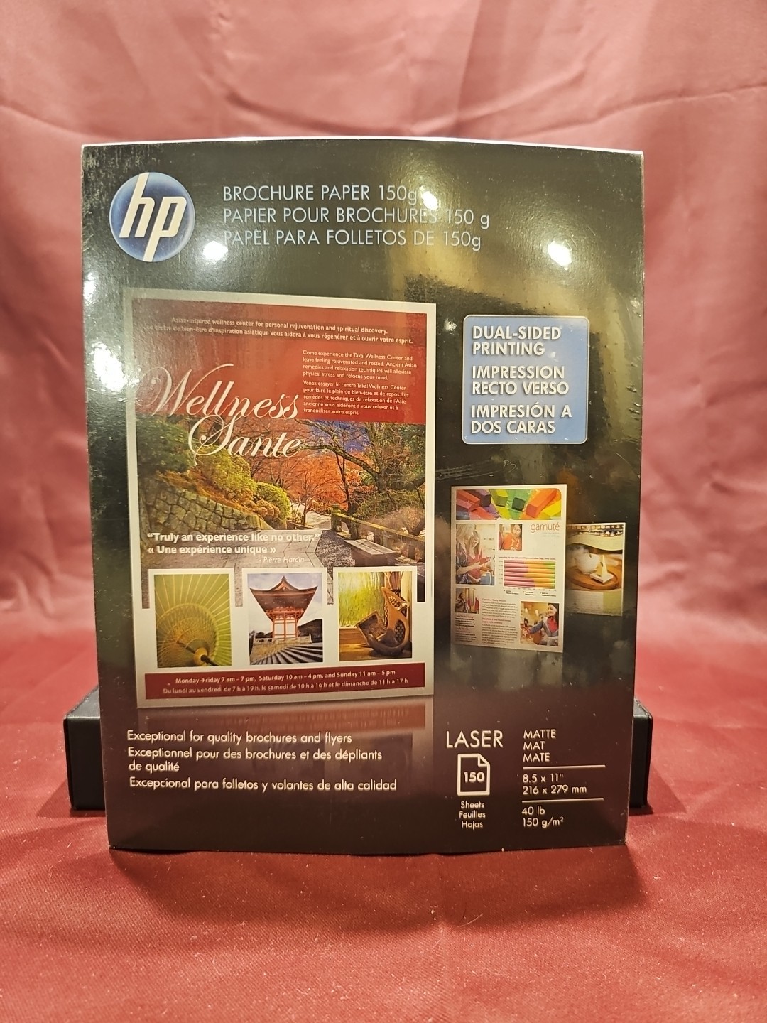 HP Brochure Flyer Paper Laser 8.5×11 Matte White 150 Sheets 40lb/150g Q6543A