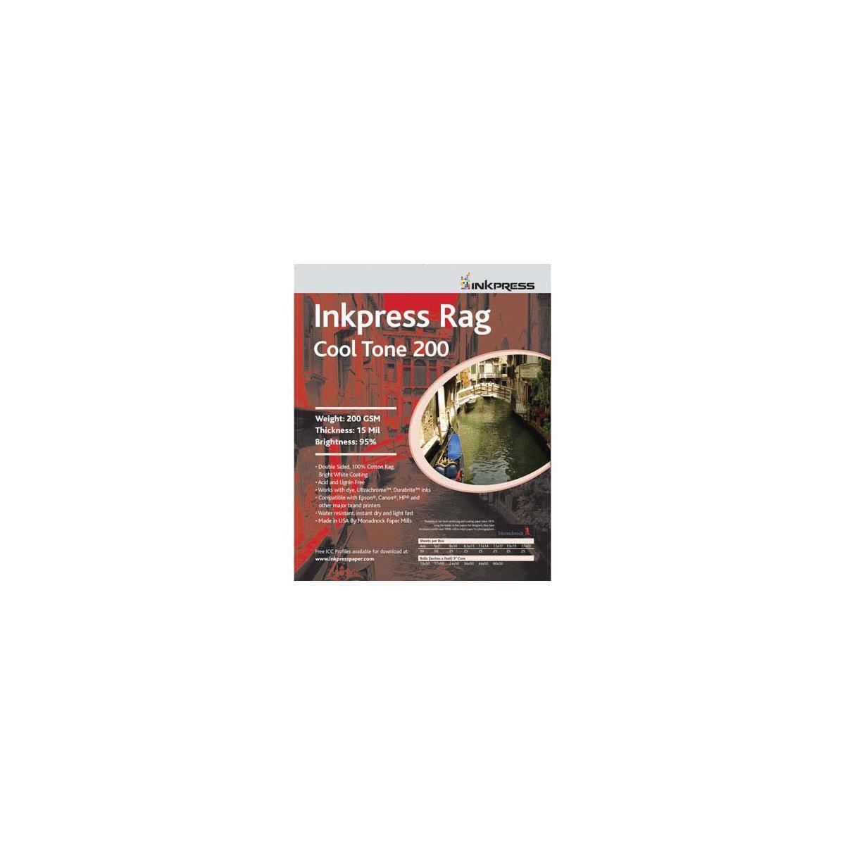 Inkpress Rag Cool Tone 200 Matte Fine Art Paper (11×14″), 25 Sheets Double-Sided