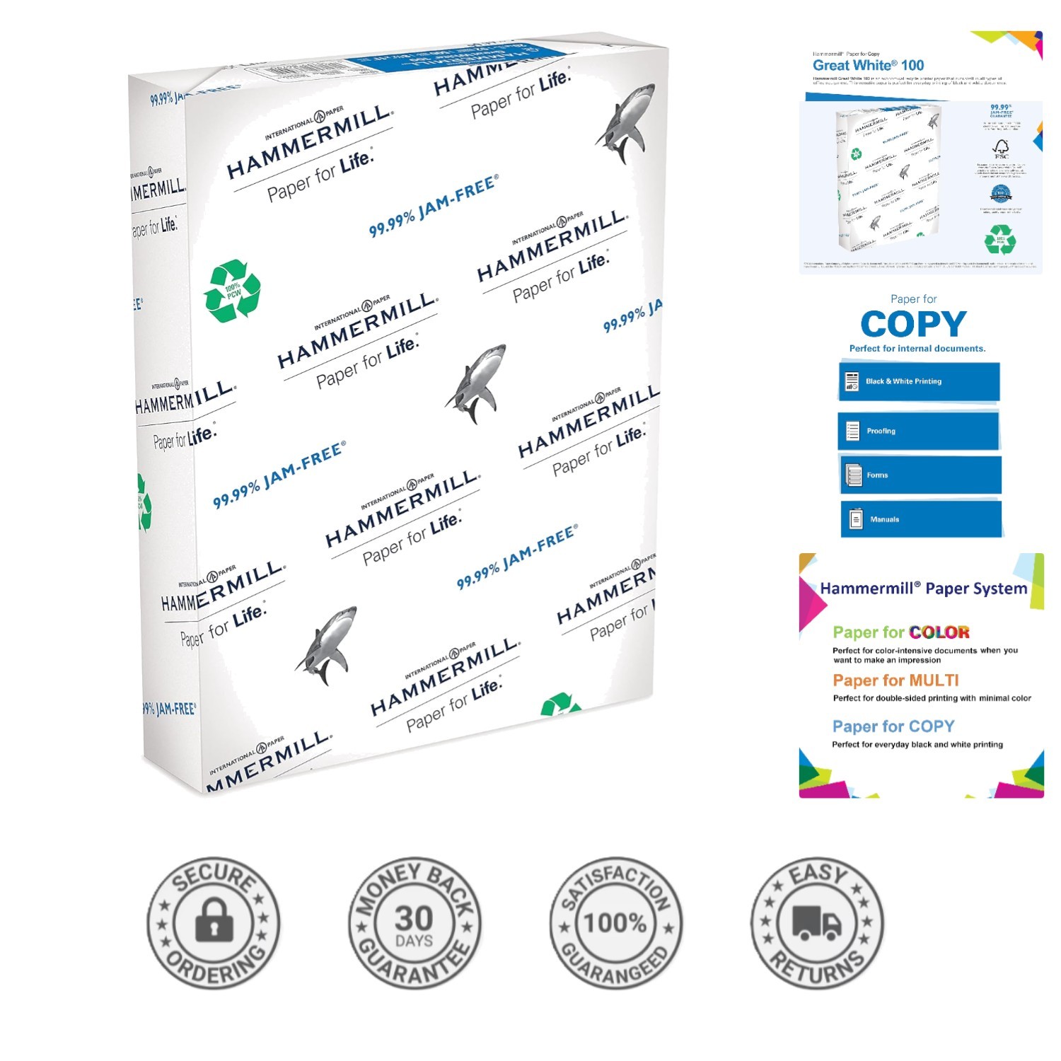 Versatile Printer Paper – Great White Recycled 8.5×11, 500 Sheets, USA Made
