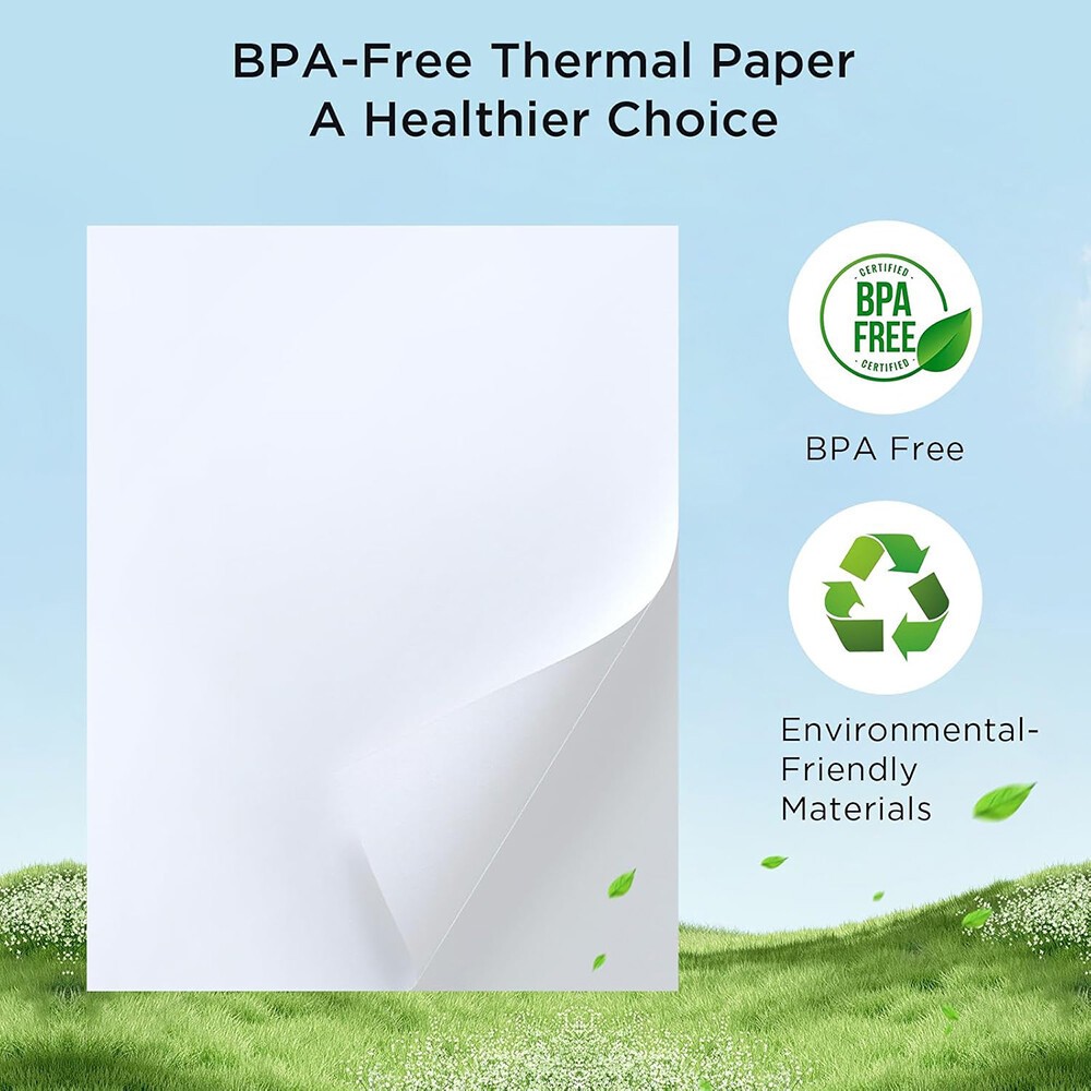 200 Sheets 8.5×11 Thermal Printer Paper US Letter Size for M08F M832 M834 MT800