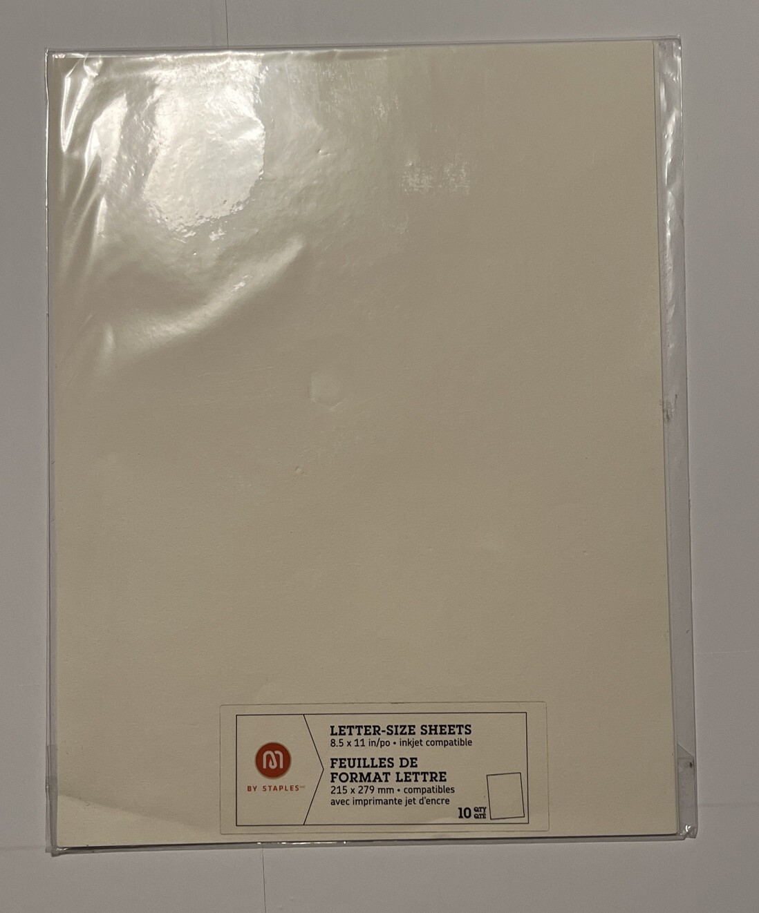 M By Staples letter size sheets 8.5“ *11 “ /po inkjet compatible （10 pages）Ivory