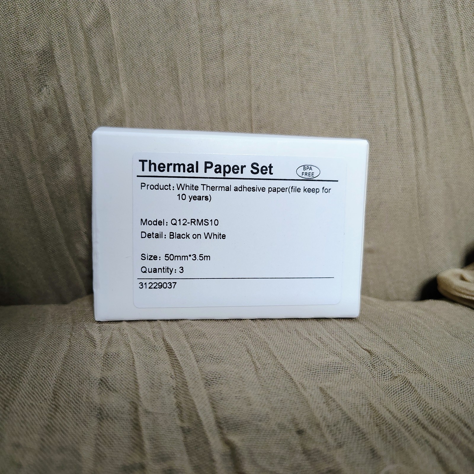 Memoking T02/M02X/M02L White Thermal Paper-10-Year Sticky 50mmx3.5m