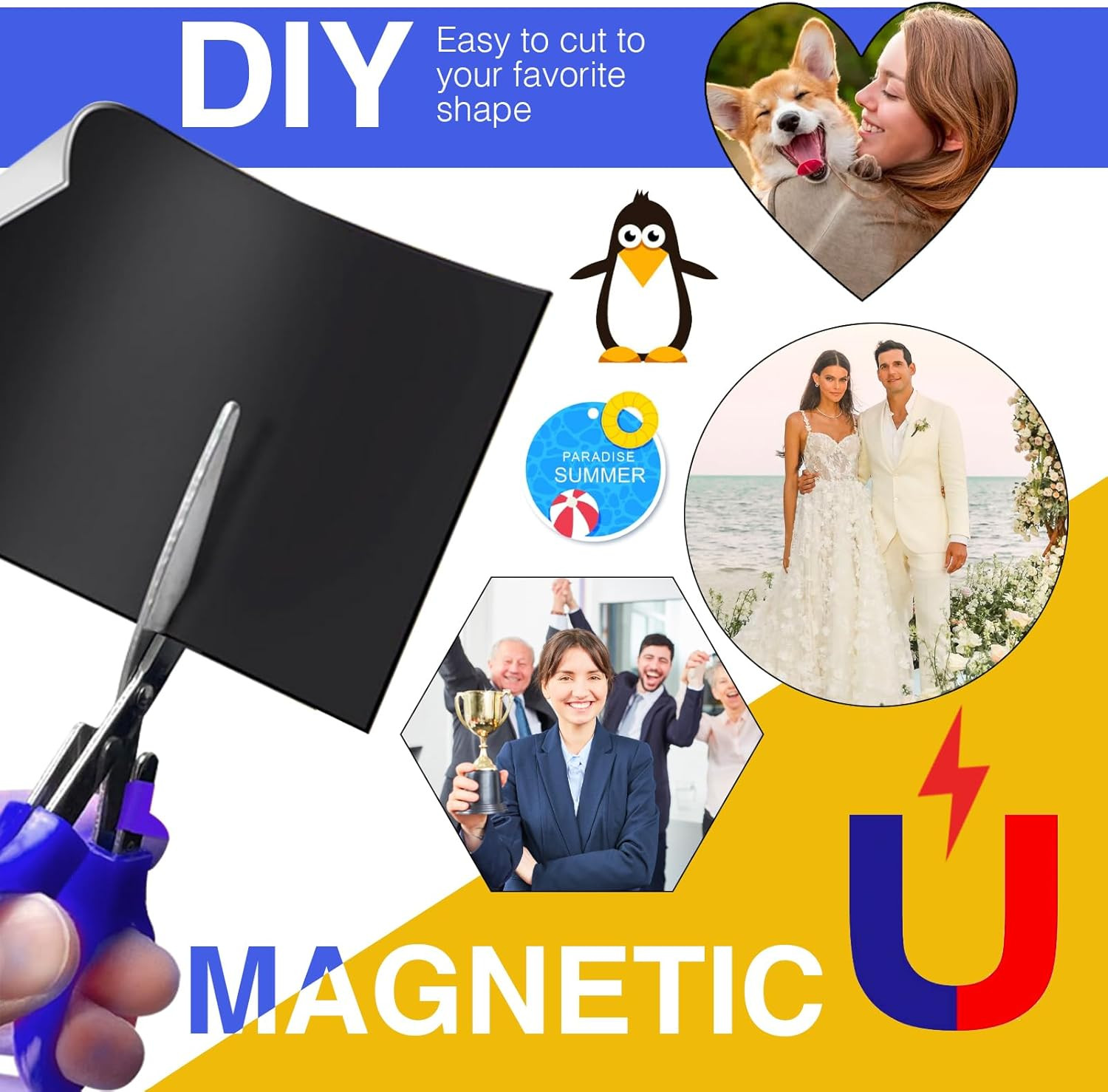 Printable Magnetic Paper Non-Adhesive, 8.5″ X 11″ 12 Mil for Inkjet Printer & DI