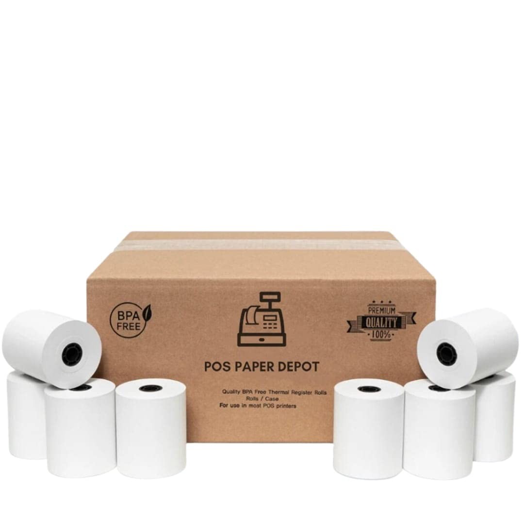 2 1/4″ x 50′ Thermal Receipt Paper Rolls (50 Rolls) – BPA 2 X 50″, White