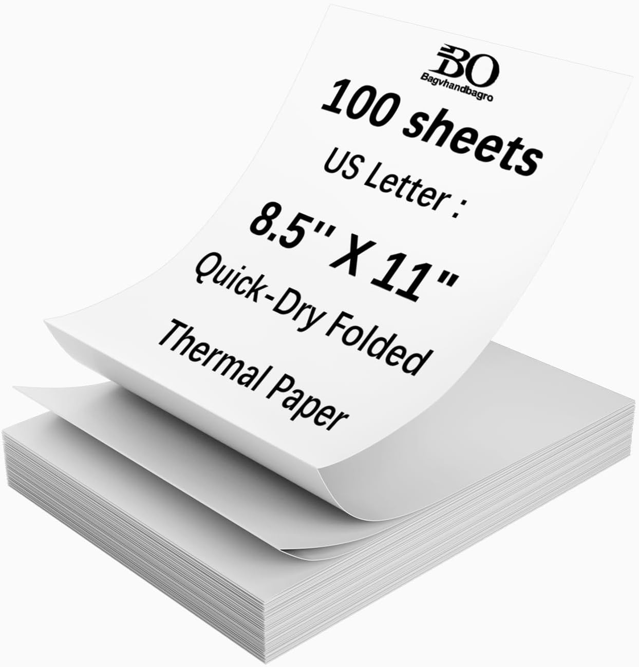 Thermal Printer Paper 8.5 x 11 Inch, 100 Sheets US Letter Size Thermal Paper New