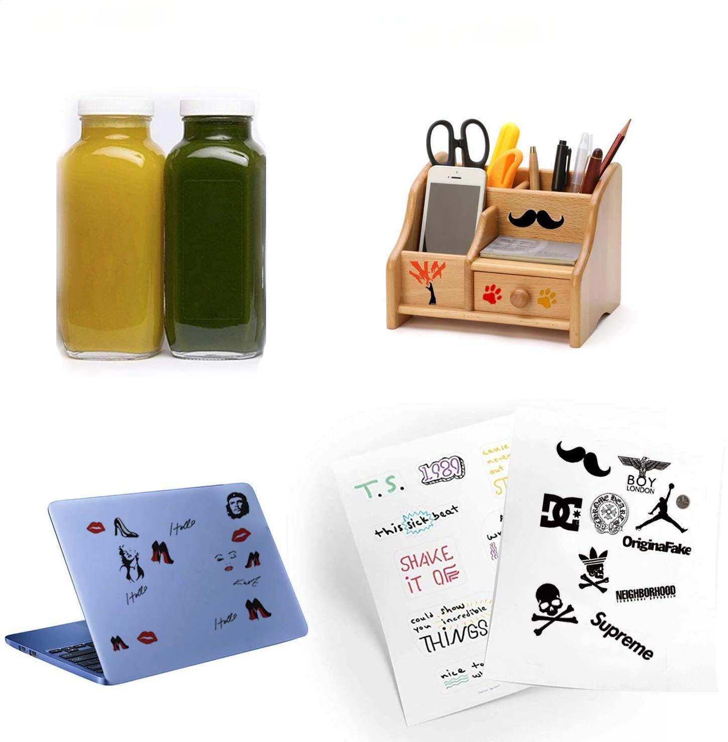 Clear Full Sheet Labels, 8.5×11 25 Sheets, Inkjet Printable, Multicolor