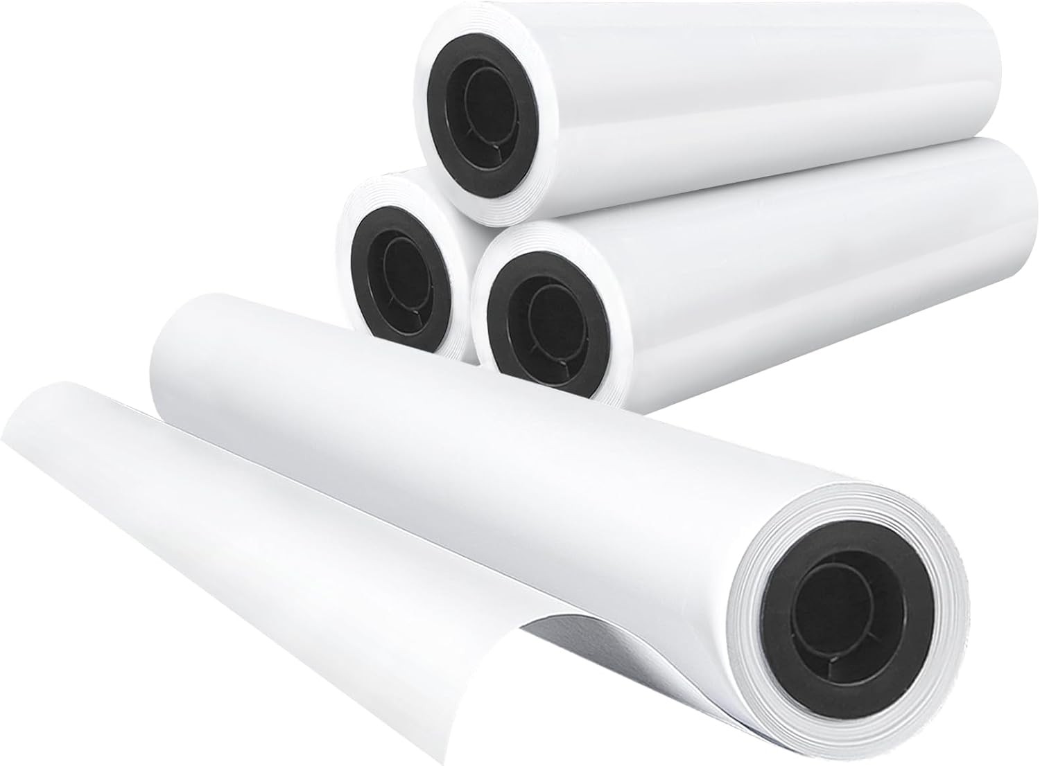 Wide Format Paper Plotter Paper 4 Rolls 24 in x 150 ft CAD Bond Rolls 2″Core