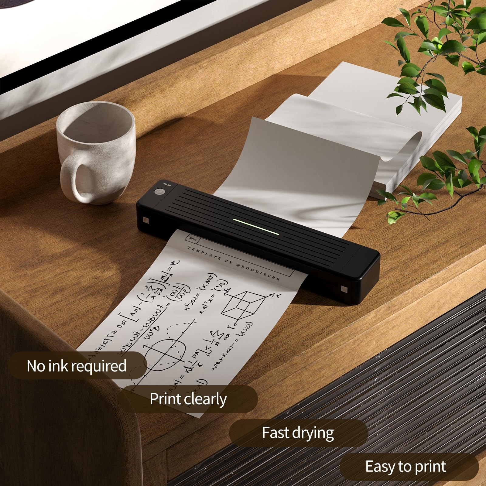 Thermal Printer Paper 8.5 X 11, 100 Sheets 8.5x11in, 100 Sheets, white