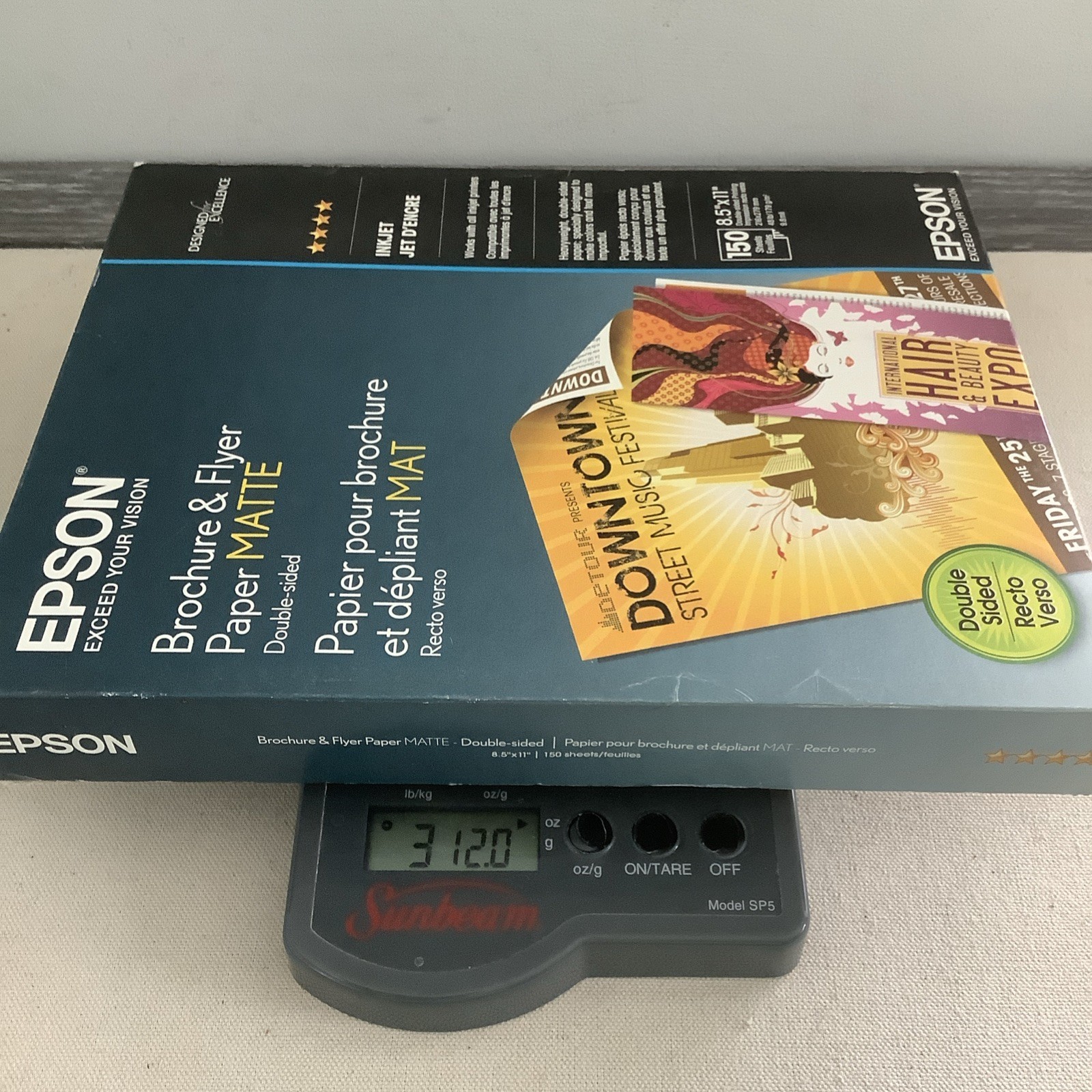 EPSON Brochure & Flyer Paper Matte 8.5×11″ for all Inkjet Printers Double Sided