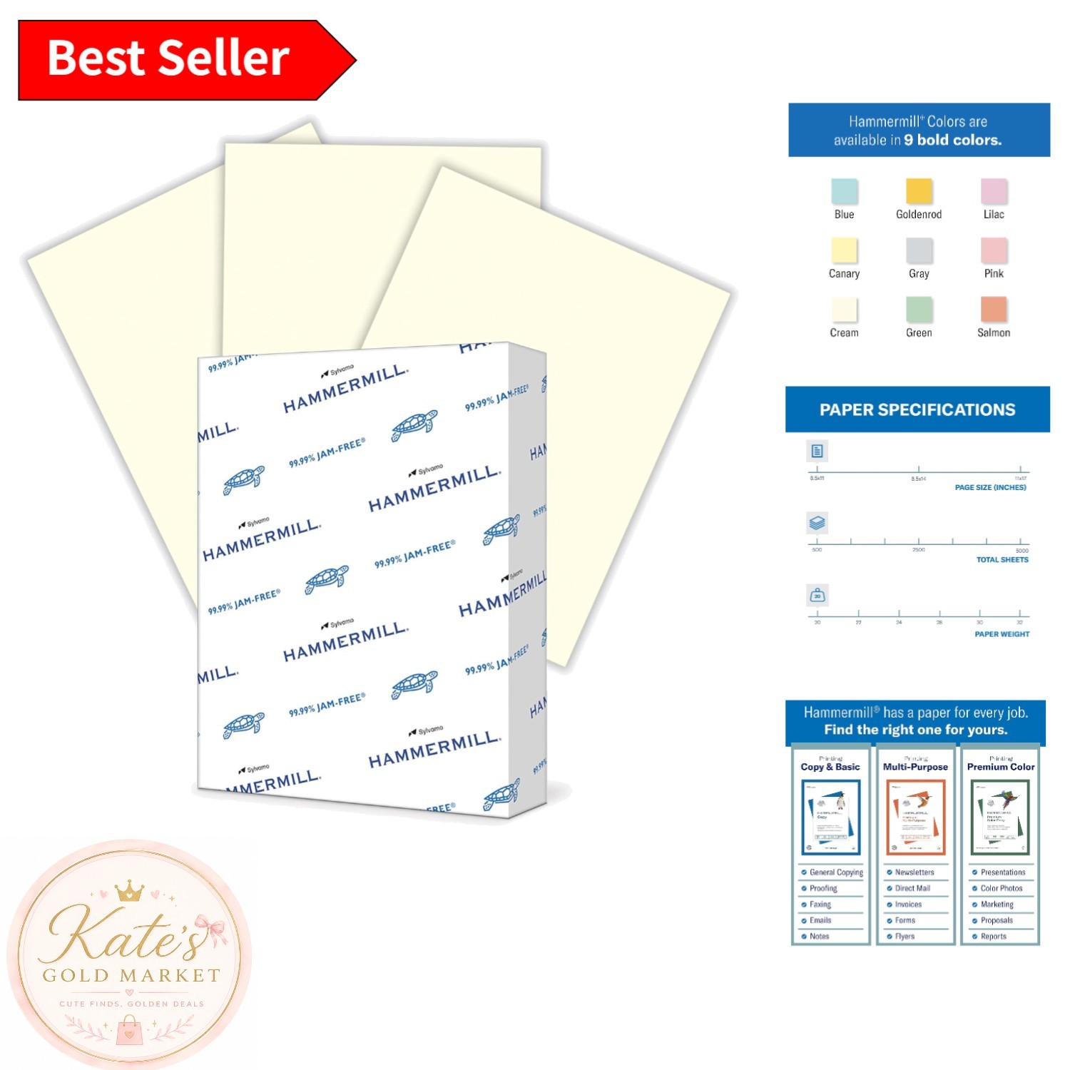 Versatile 20 lb Cream Paper, 8.5 x 11 – 500 Sheets, Ideal for Creative Projects