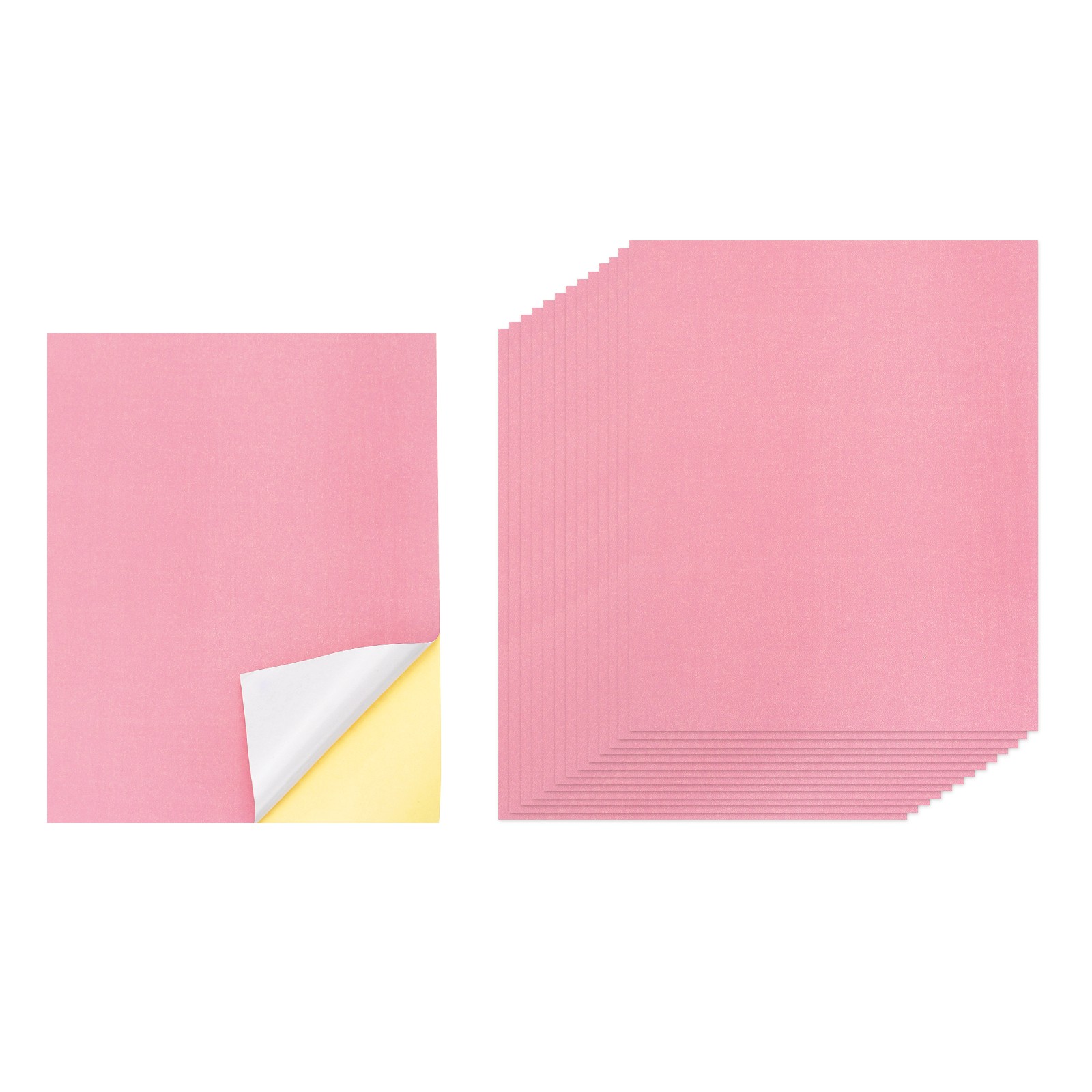 30 Sheets Printable Self Adhesive Sticker Paper for Inkjet Printer, Light Pink