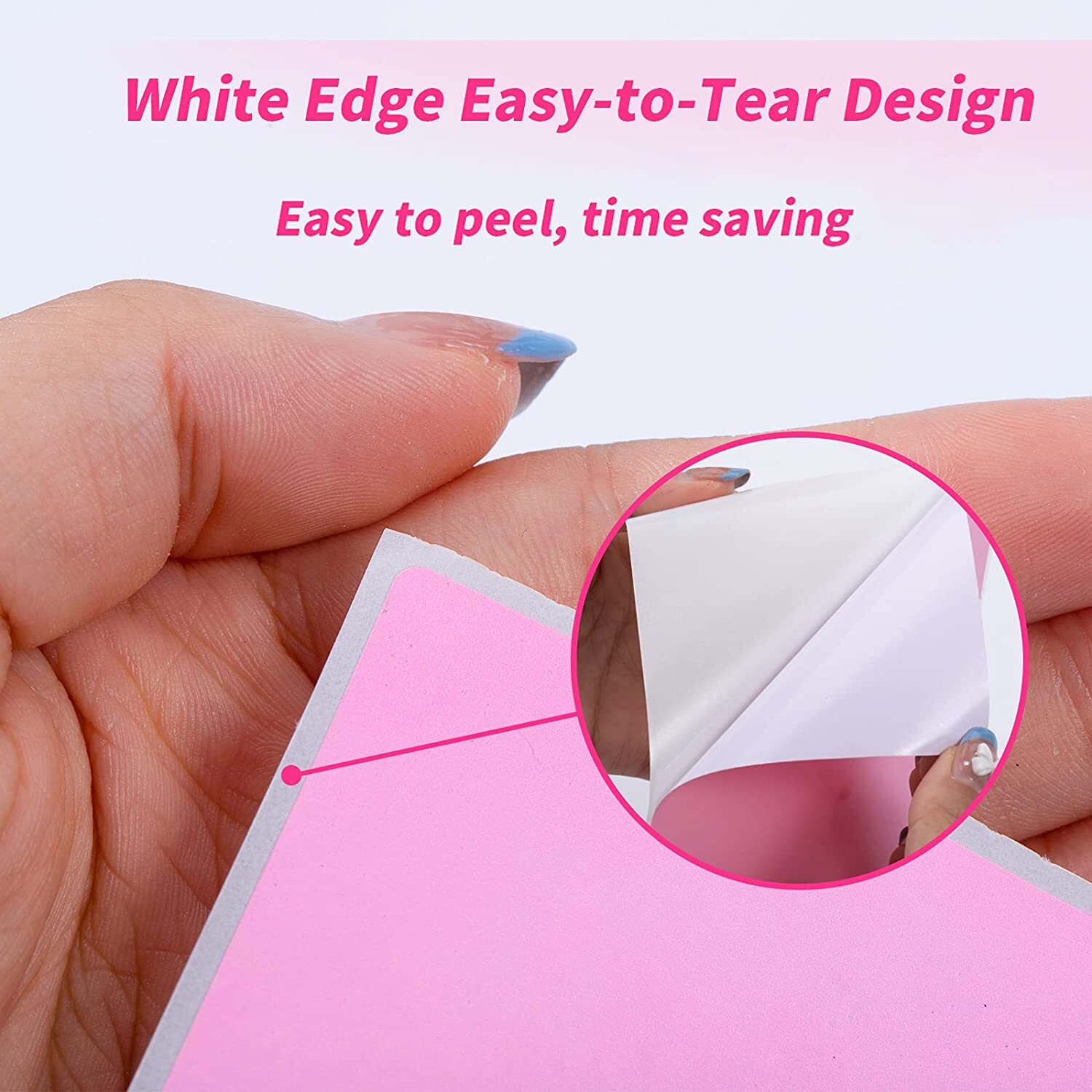 1000PCS 4″ x 6″ Fanfold Direct Thermal Shipping Address Label Paper Sticker Pink