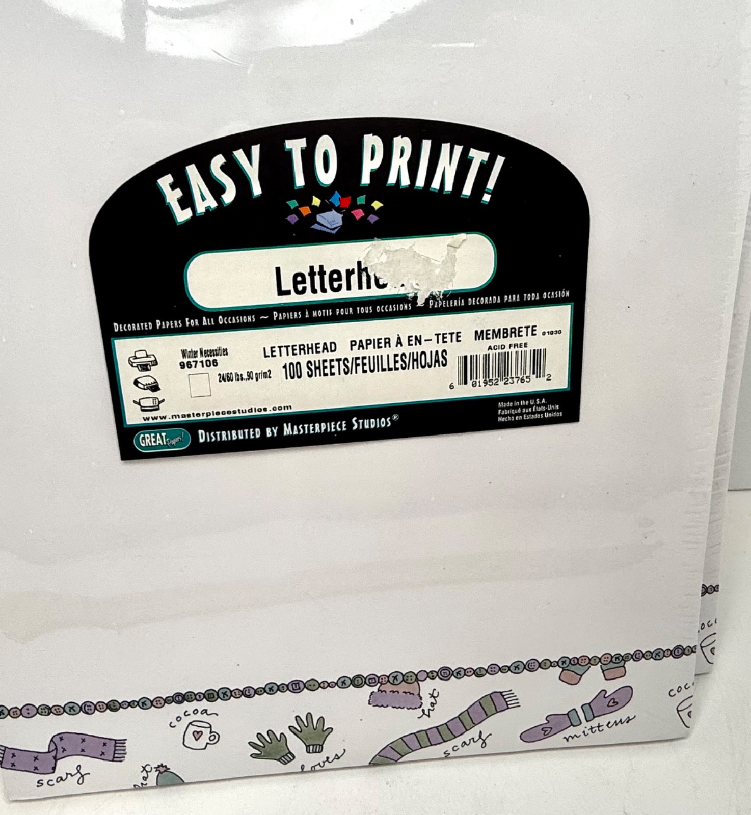Holiday, Winter Letterhead Printer Paper, 8.5×11, 1 pack of 100, 3 available