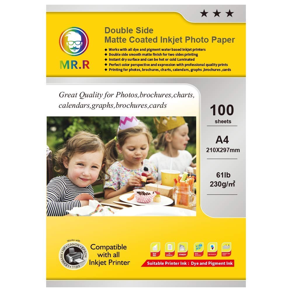 230gsm/sqm A4 Double Sided Matt Printable Photo Paper Double Matt Photo Paper…