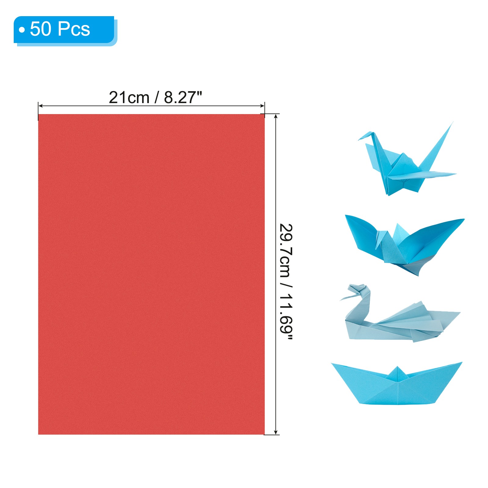 Bright Red Color Copy Paper, 50 Sheets 11.7×8.3″ A4 70gsm
