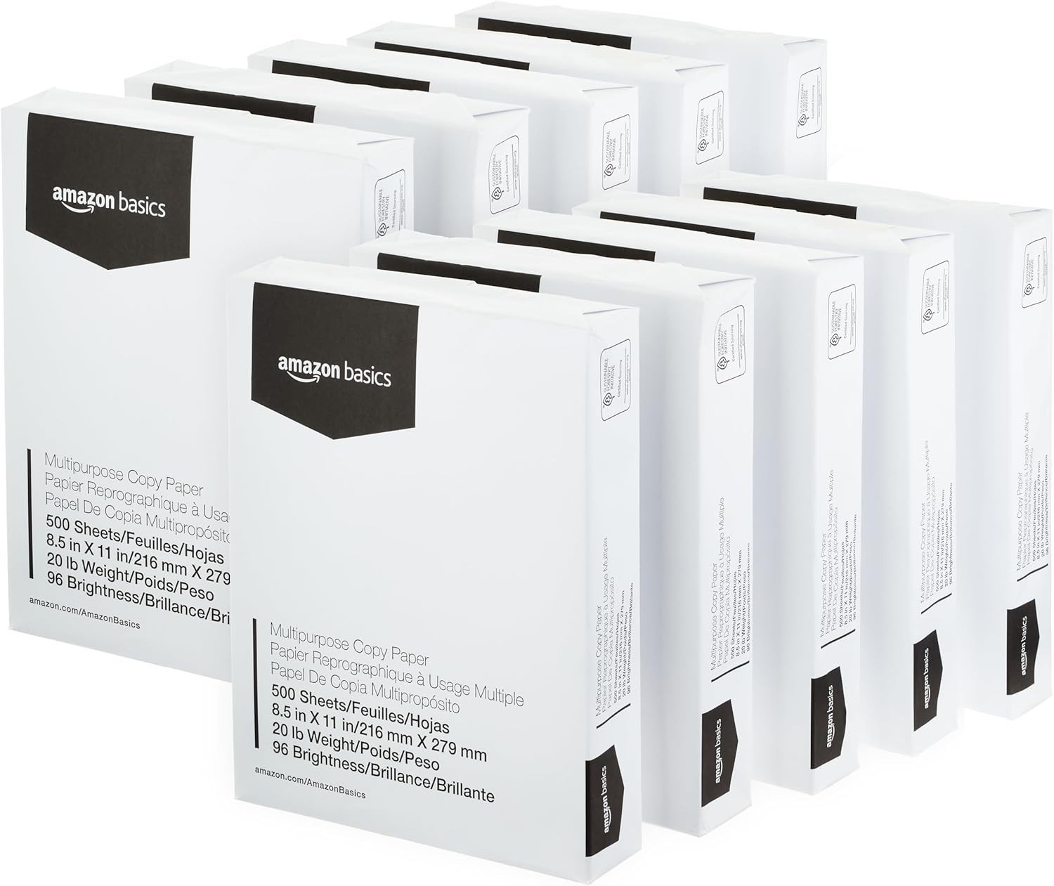 High-Quality Printer Paper 8.5 x 11, Smooth Finish, 5000 Sheets, 96 Bright