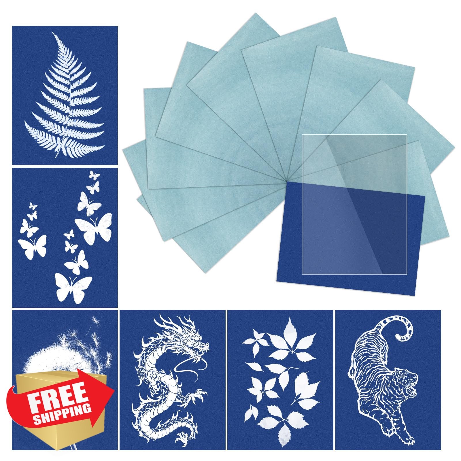 GCTWFYK 10 Pcs Sun Print Paper Kit A5