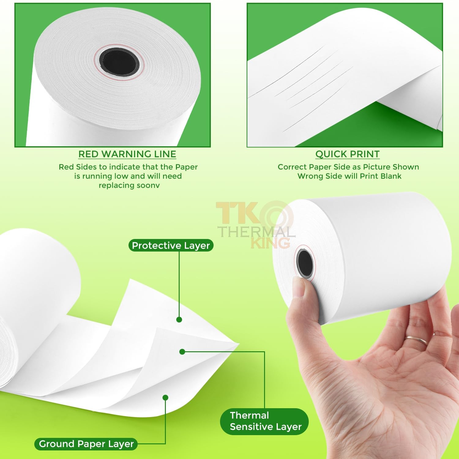 TK Thermal King, (10 Rolls) 3 1/8″ x 230′ 3-1/8″ X 230′, 10 Rolls