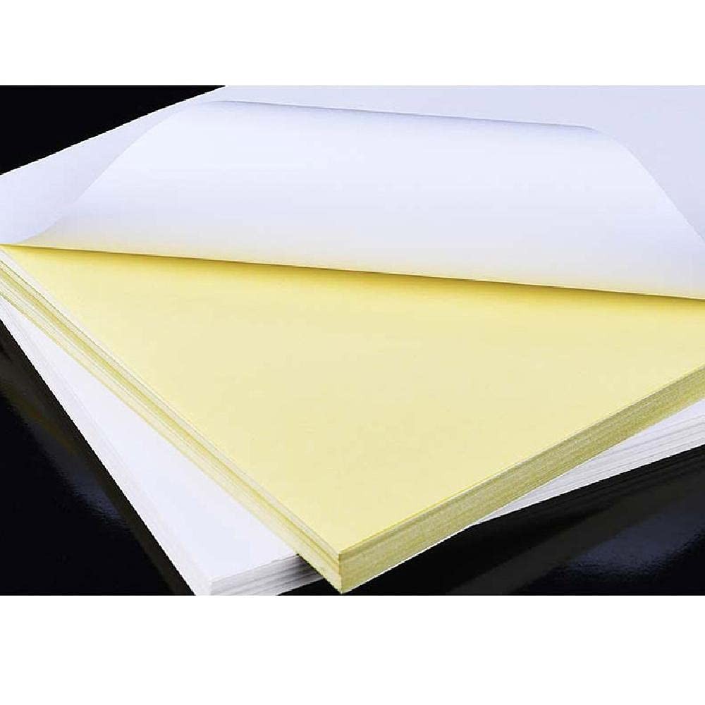 A4 Matte Sticker , 50 Pcs Adhesive Sticker Label for Printer, White Matte, Dr…