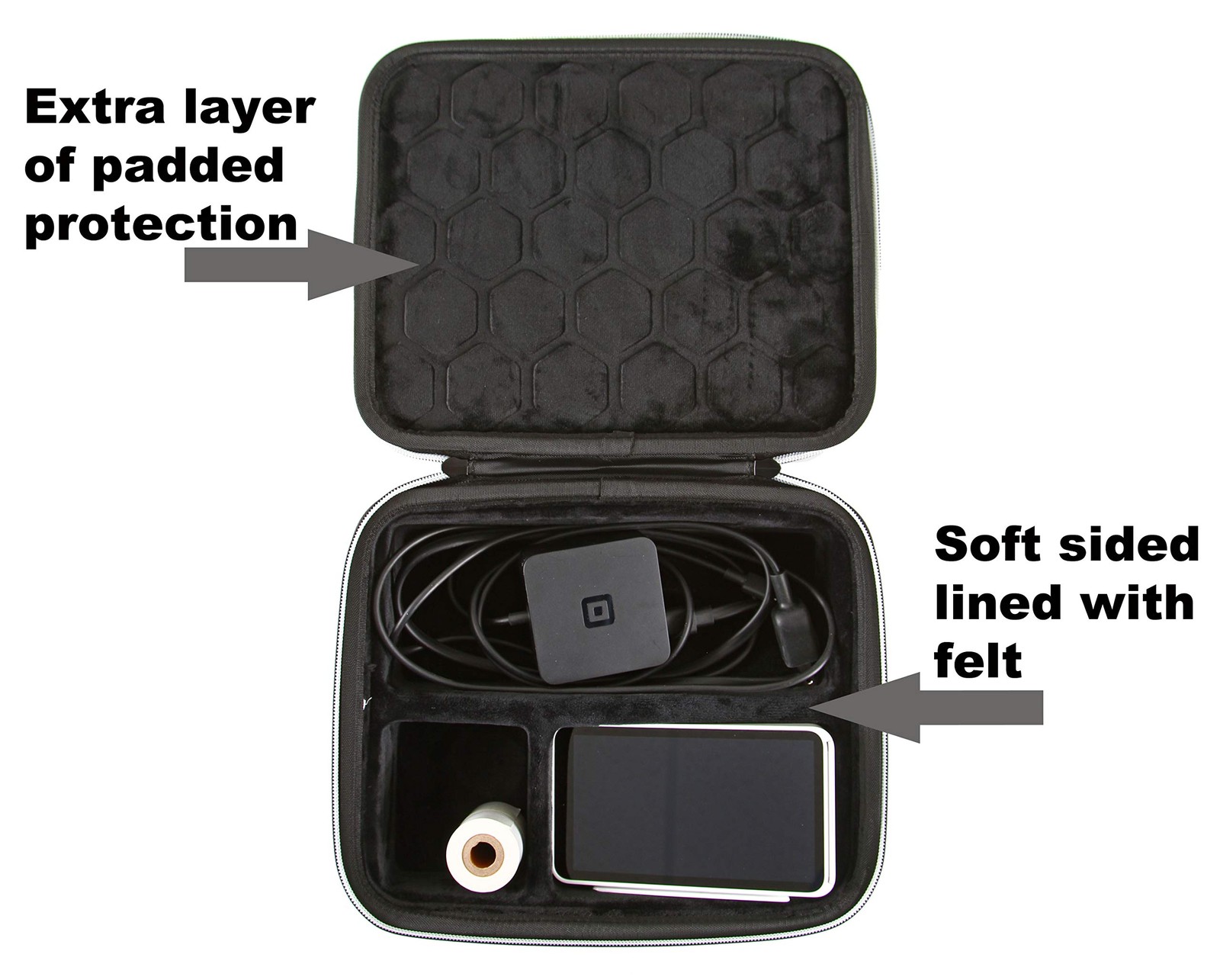 2TUFF Square Reader Case – Fits Terminal Charger and 4 Large, Black