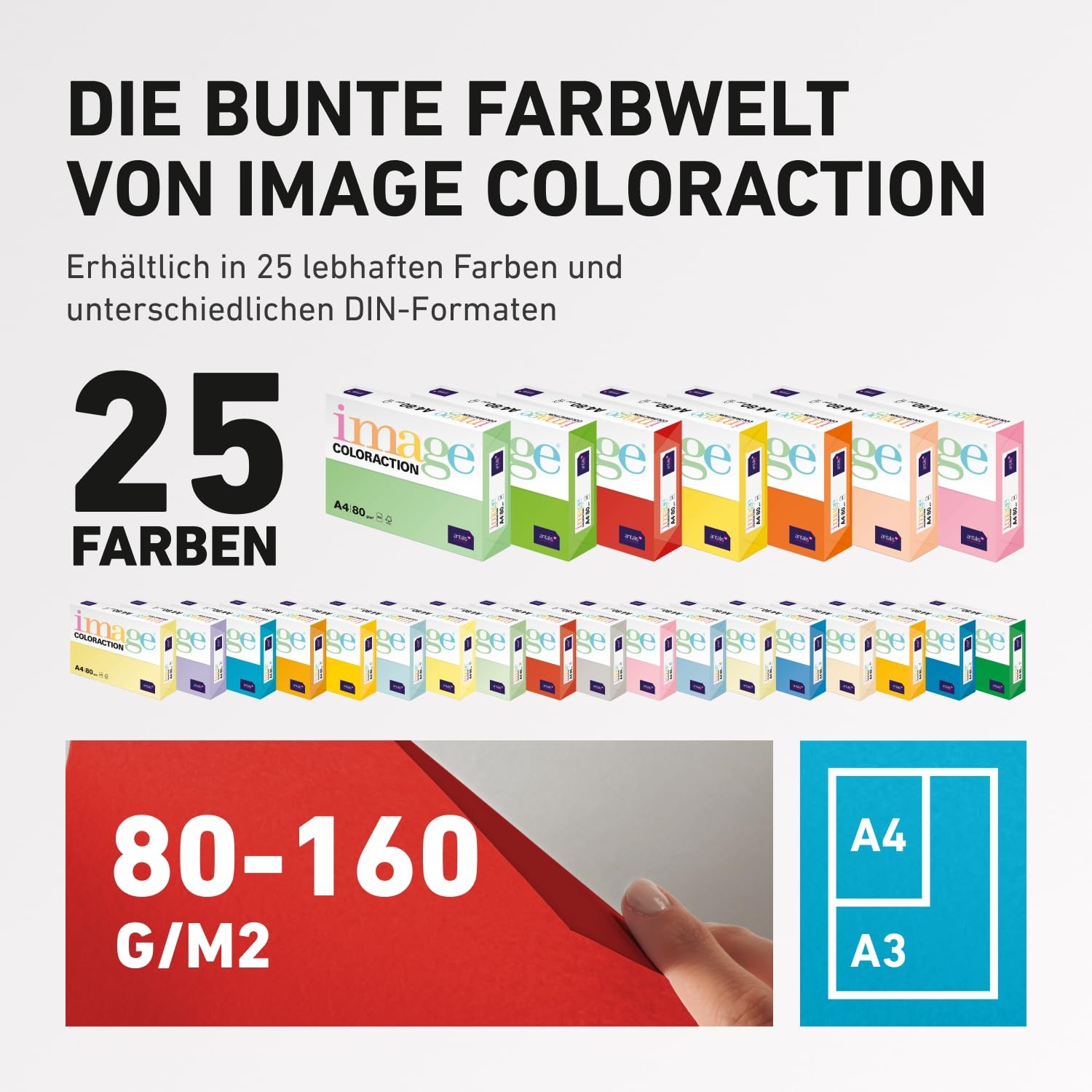 Coloraction Java Coloured Copy Paper A4, 210 x 297mm, 120gsm Multicoloured…