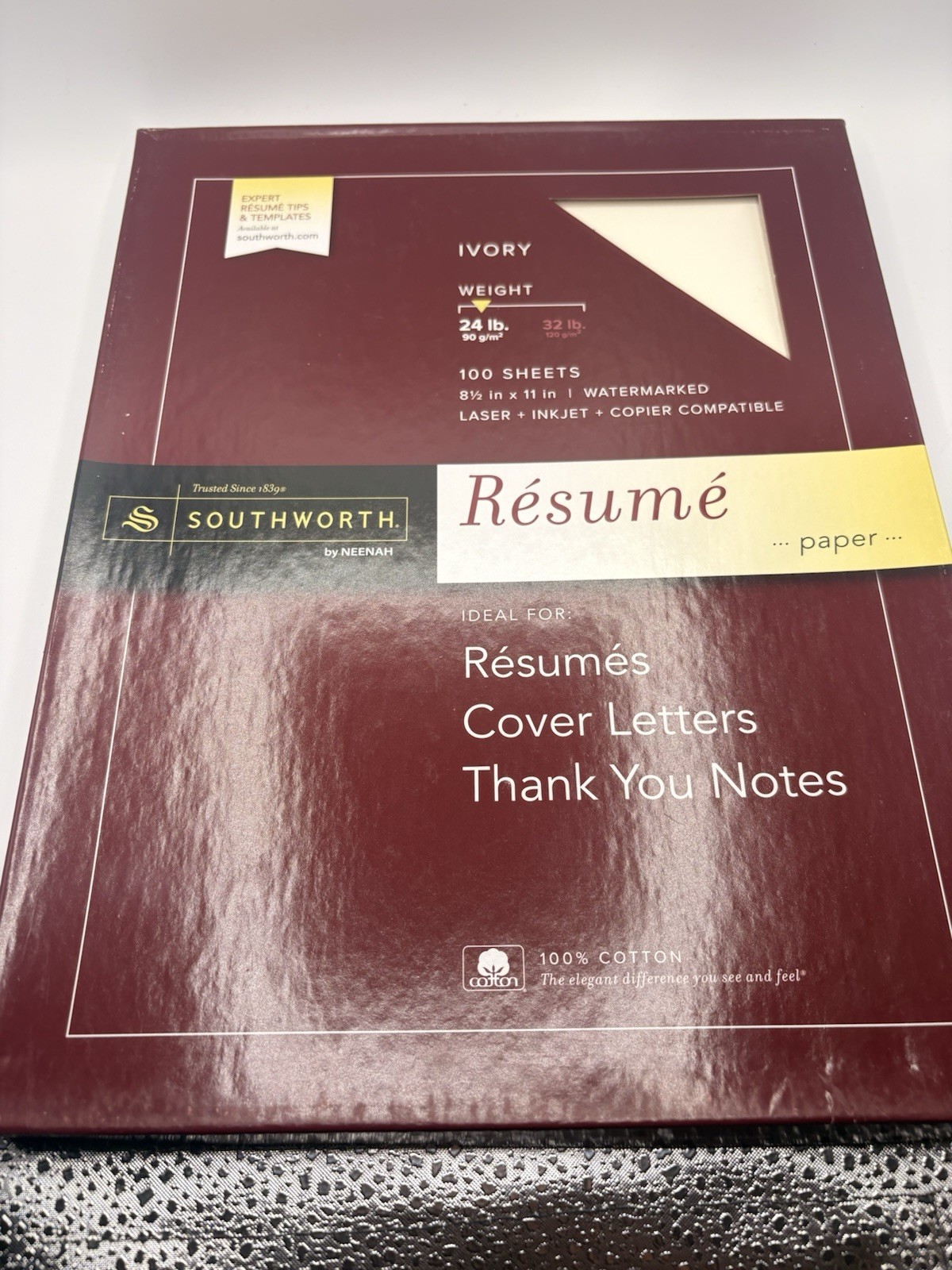 SOUTHWORTH SEALED PK Resume, Cover Letters Lot Of Two – Ivory 32, 100 Sheets