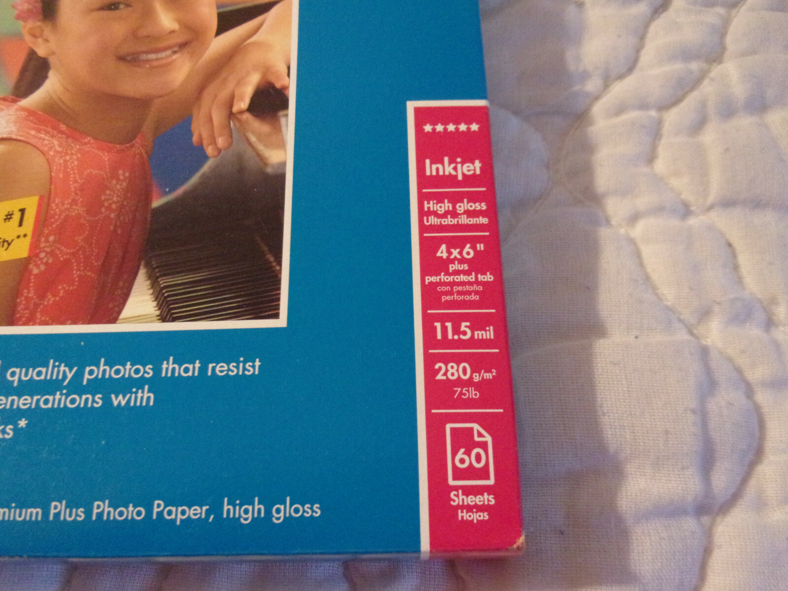 HP PHOTO PAPER PREMIUM PLUS LOT OF 5 BOXES NEW SEALED 4X6″ 11.5 MIL 60 SHEETS