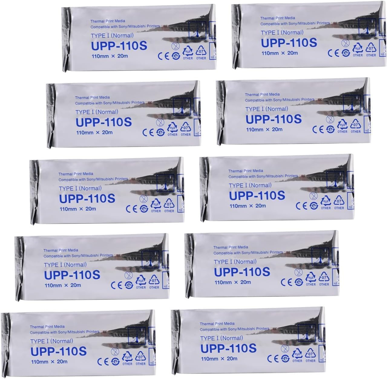 Ultrasound Paper UPP-110S Ultrasound Film/Media 10 Rolls,Type I Thermal Print Fi