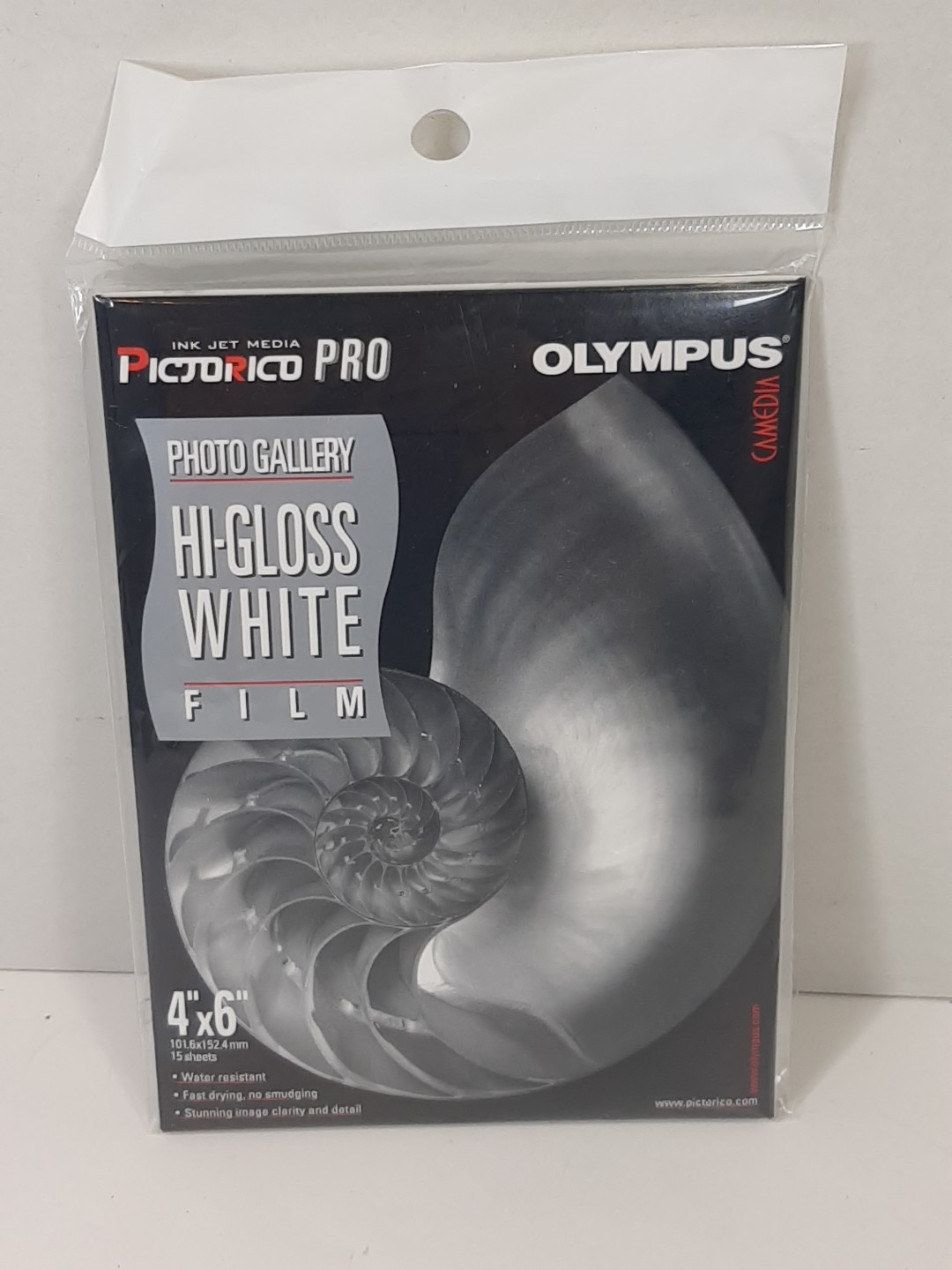 Pictorico Pro Hi-Gloss White Film for Inkjet Printing (4 X 6) 15 Sheets Olympus