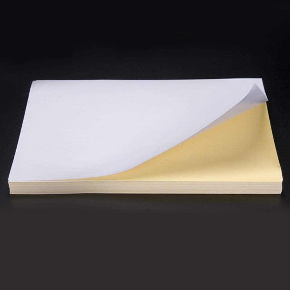 Label Stickers for Copiers, Laser, Inkjet Printers, White, A4, 100 Count