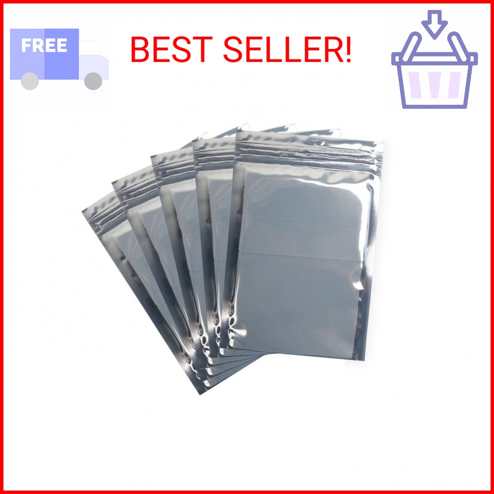 HRX Package 100pcs Premium Antistatic Bag, 4 x 6 inches Resealable Zipper Bag fo