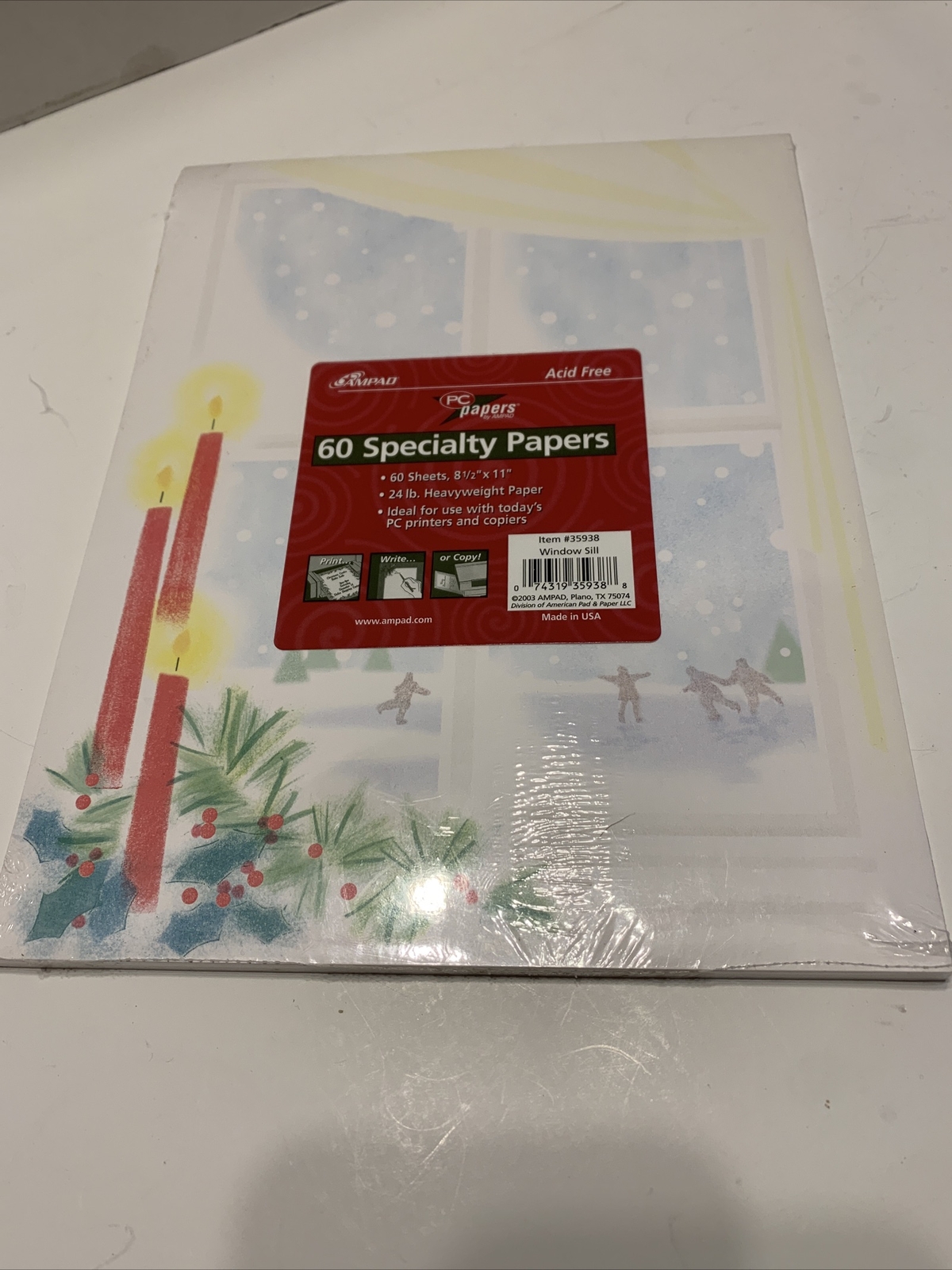 Ampad Pack Of 60 Specialty Papers Window Sill. NEW – Item #35938