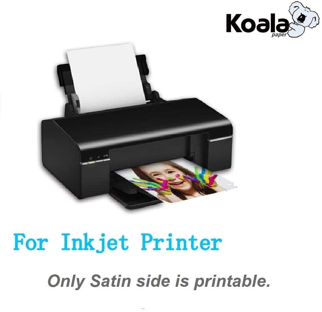 Koala Thin Photo 8.5×11 In 100 Sheets Satin Photo Printer for Inkjet Printer …