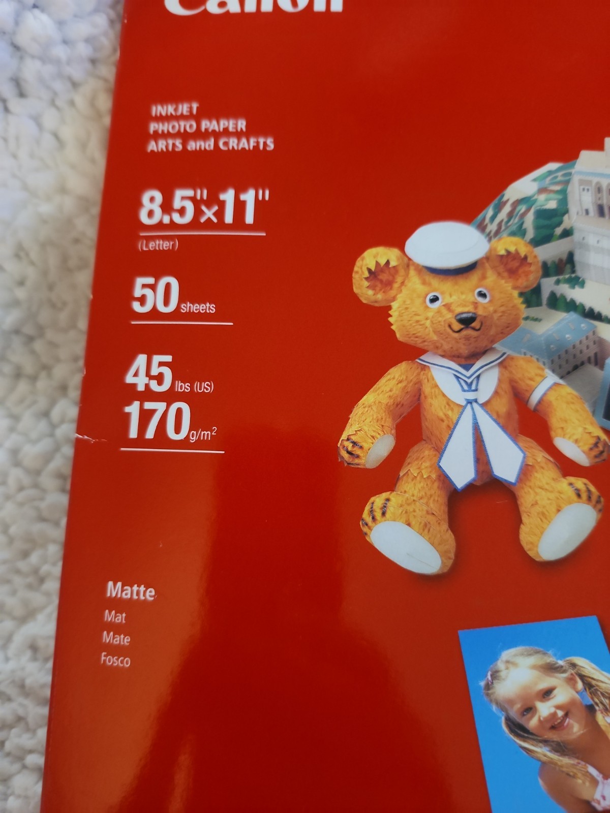 Canon Matte Photo Inkjet Paper, 8.5″X11″ 50 Sheets