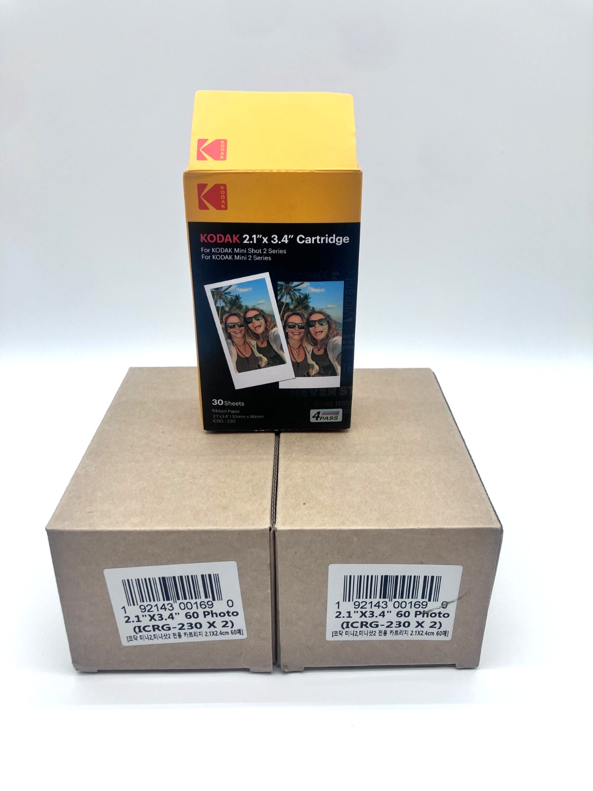 Kodak Instant Print 2.1 X 3.4 Cartridge 30 Sheet Ribbon Paper ICRG-230 5 Boxes
