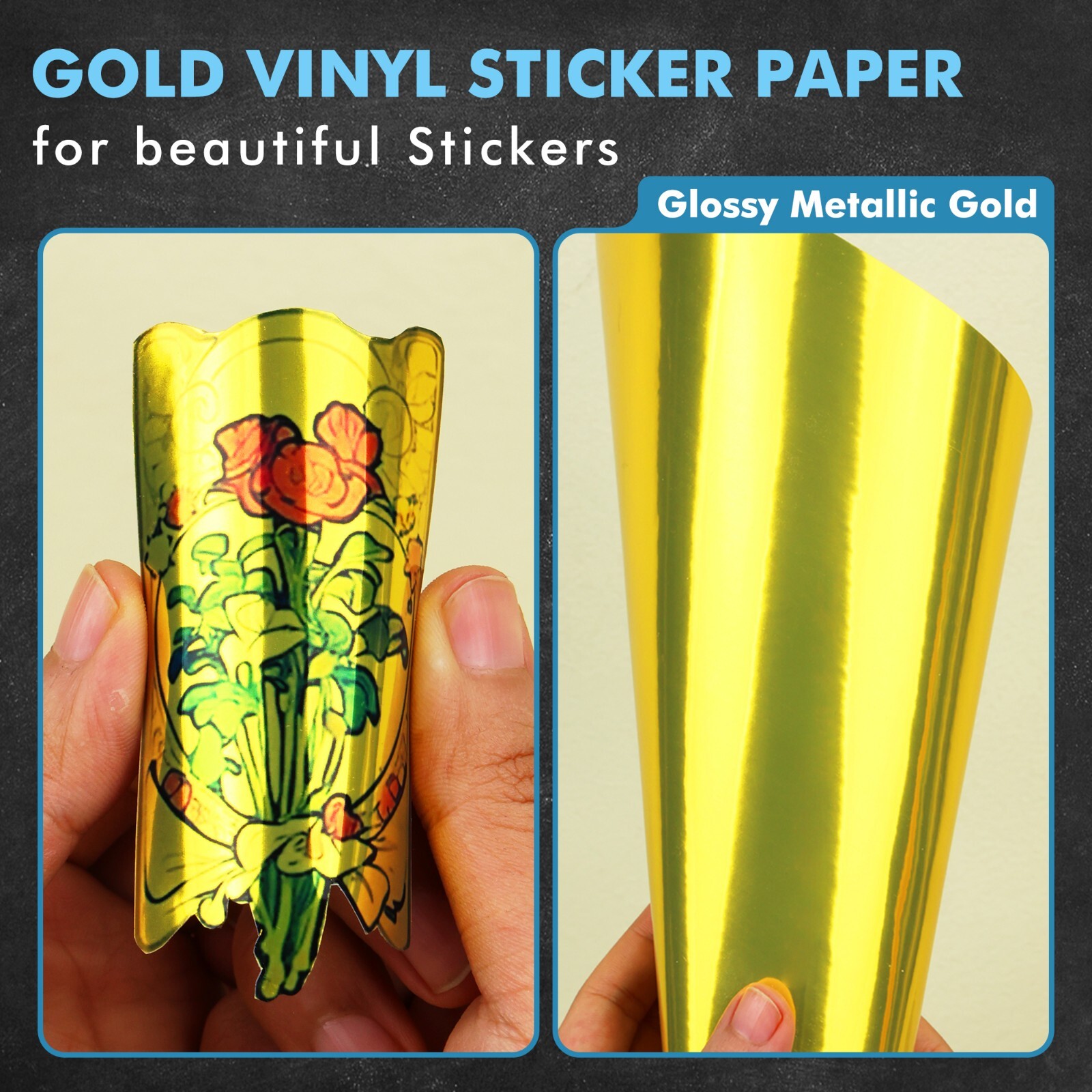 Koala Foil Gold Glossy Vinyl Sticker Paper Waterproof Inkjet + Laser Printers 20