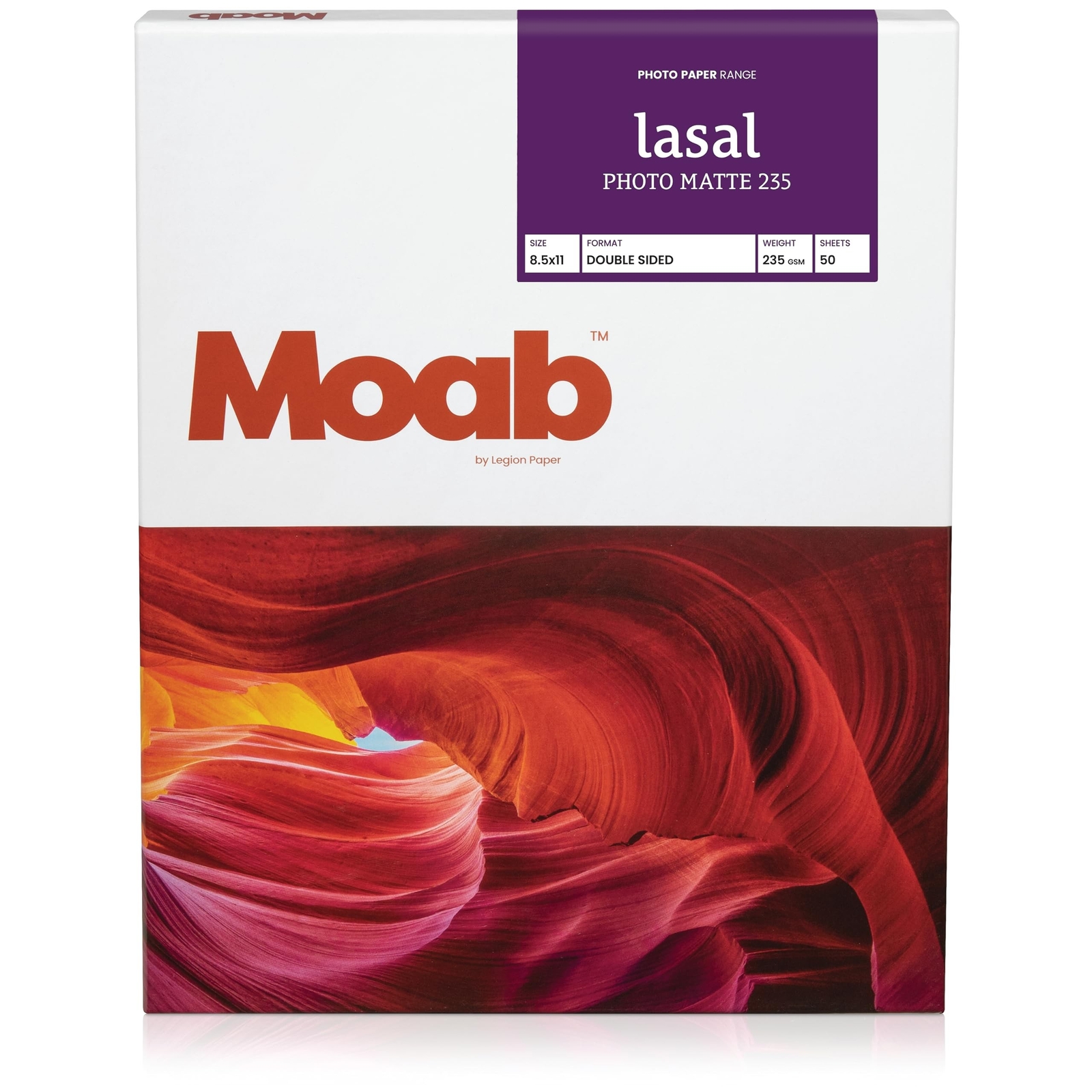 Moab Lasal Photo Matte 235 Fine Art Archival Inkjet Paper, 2-Sided Ultra-Smoo…