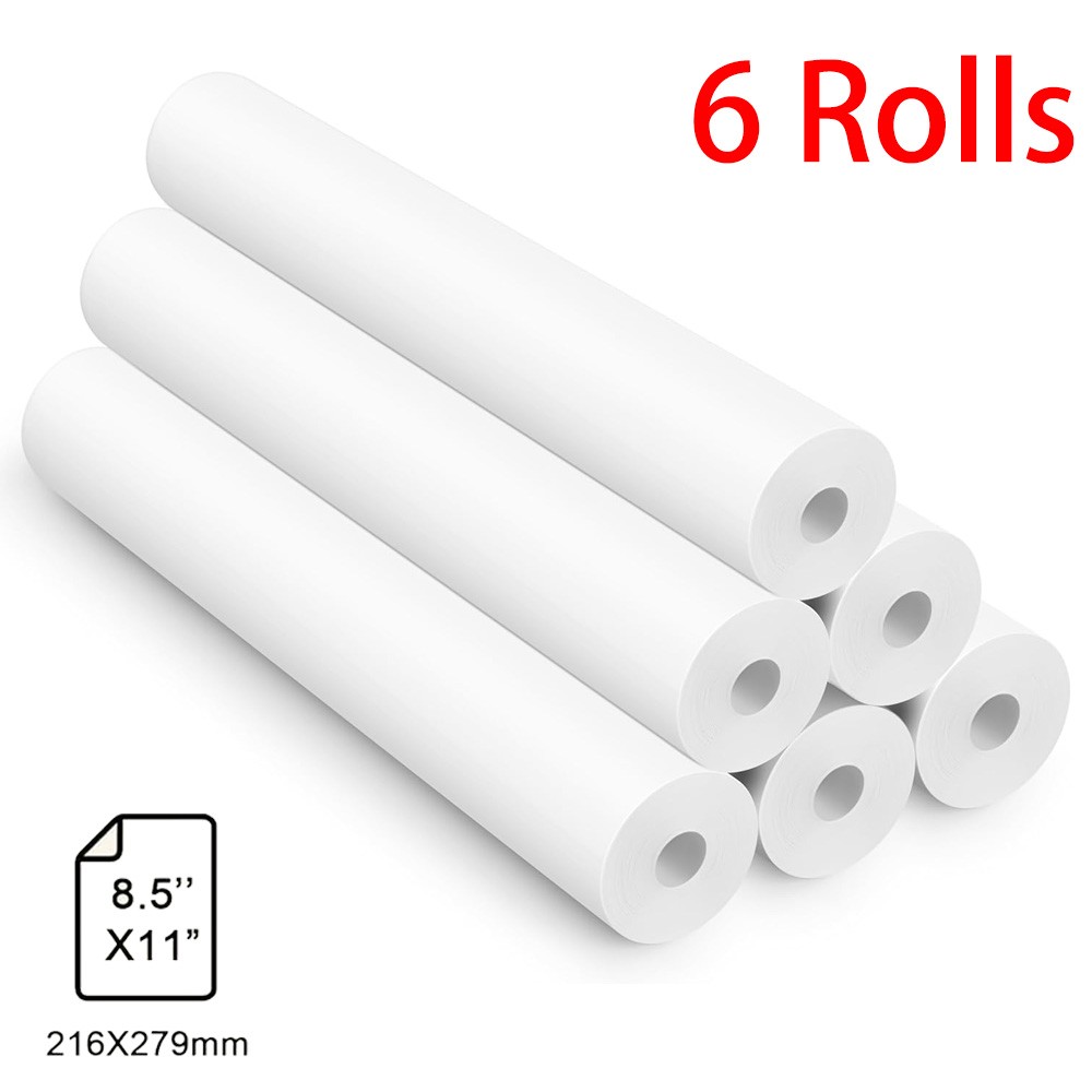 6 Rolls A4 Thermal Printer Paper 8.5×11″ for M08F M832 M834 Portable Printer US