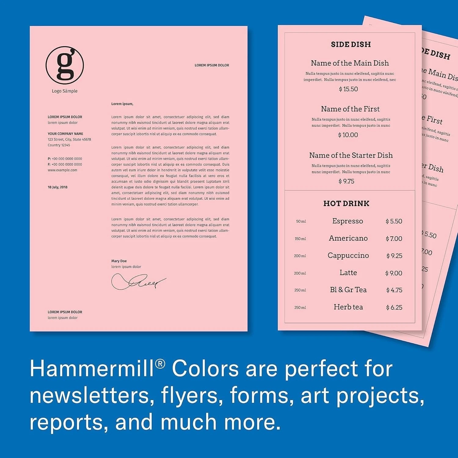 Recyclable 20lb Pastel Pink Paper, 500 Sheets – Perfect for Creative Projects