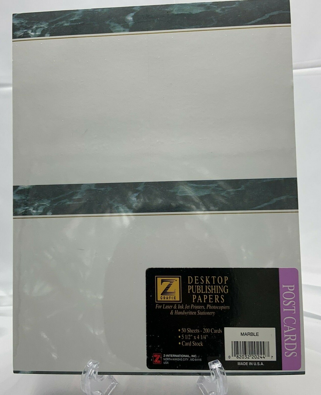 50 Sheets 200 Post Cards Z Grafix Desktop Publishing Papers Marble 5 1/2×4 1/4″