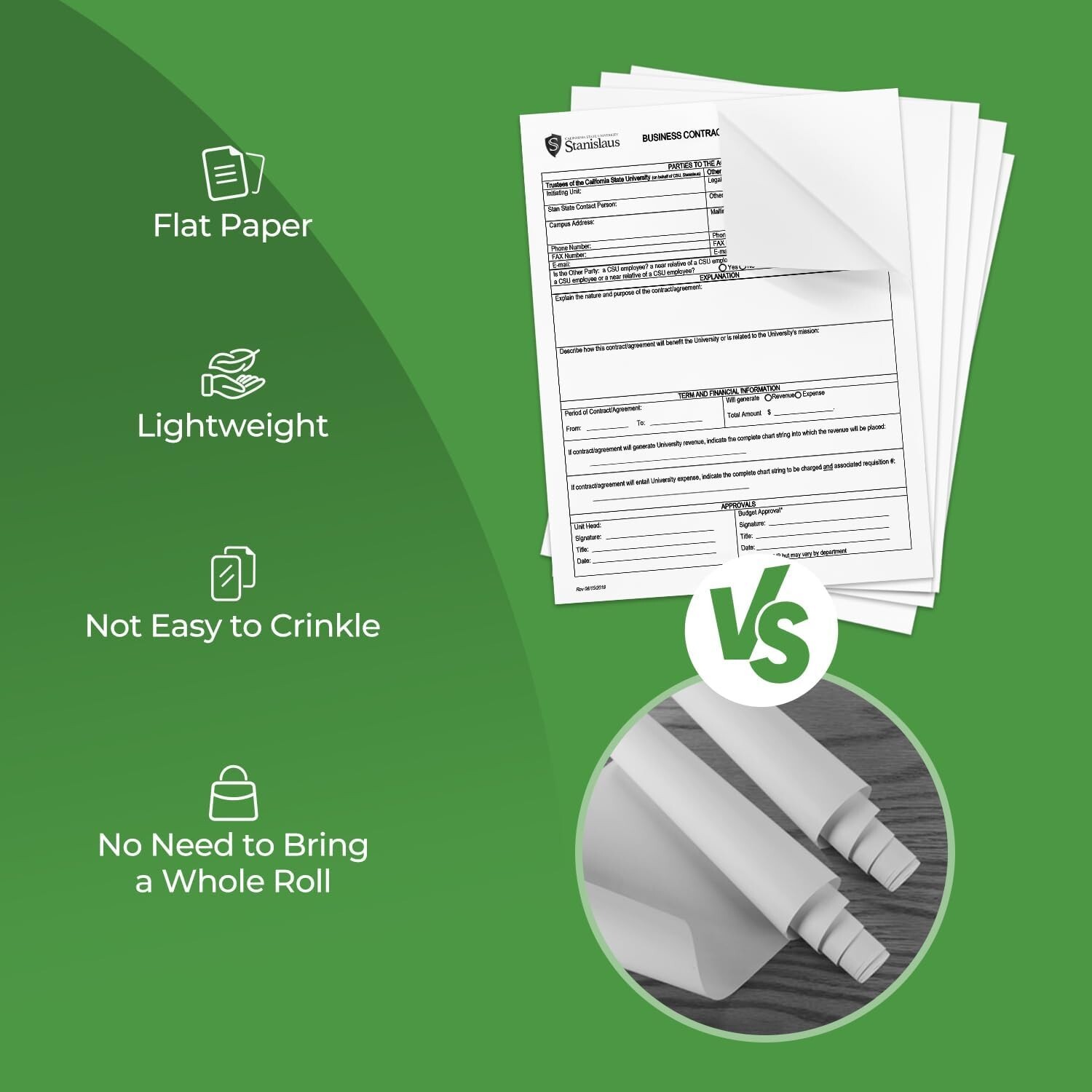 MUNBYN Thermal Printer Paper 8.5 x 11 In, US Letter Size Thermal Paper 100 Sheet