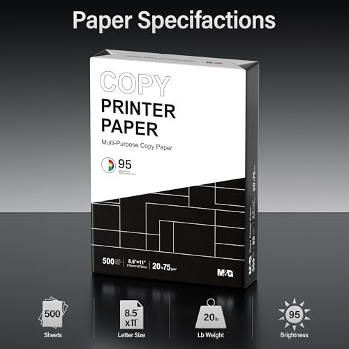 Multipurpose Copy Printer Paper, 8.5 x 11, 20lb, 1 Ream 1 Ream | 500 Sheets